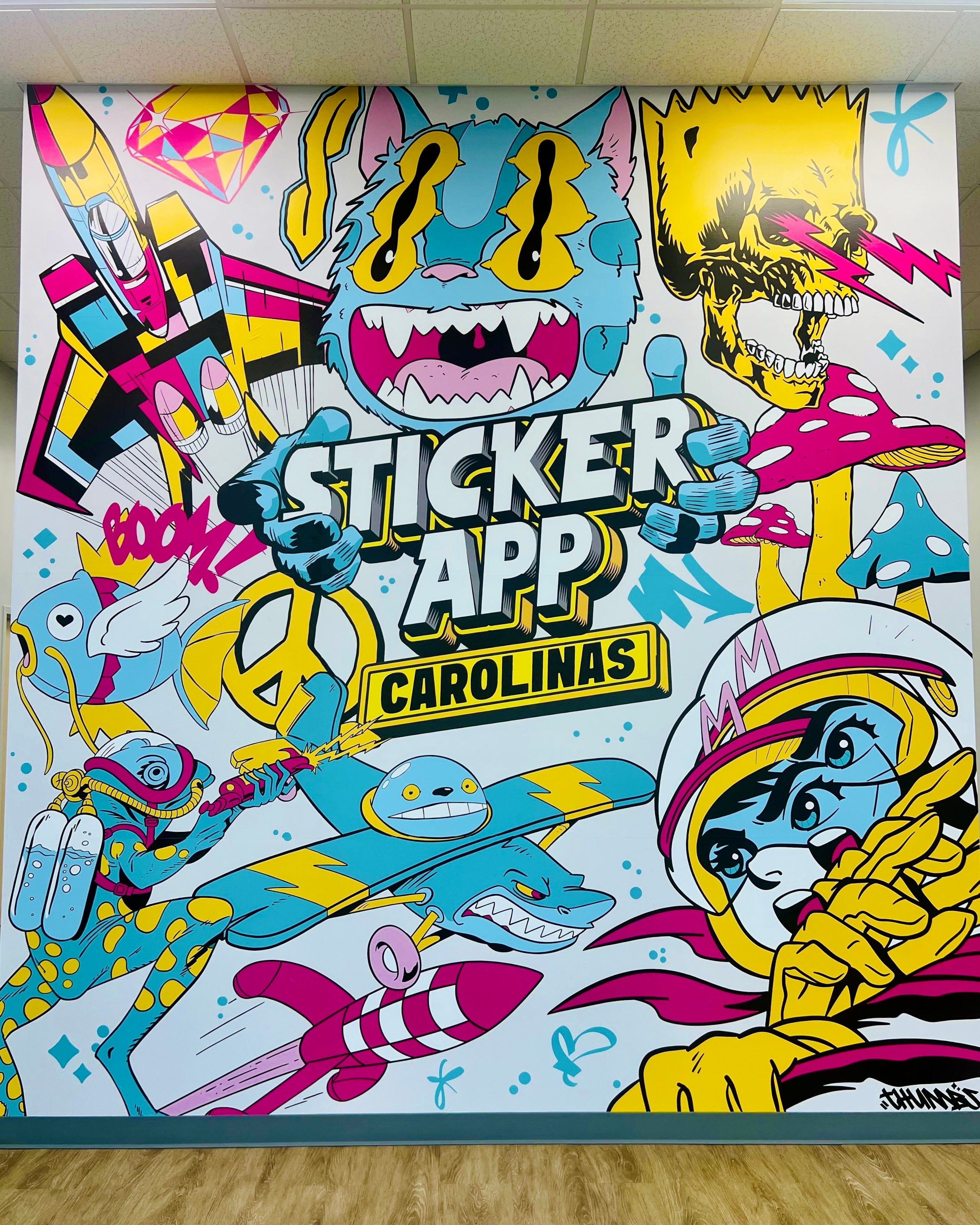 New Mural at Sticker App USA
