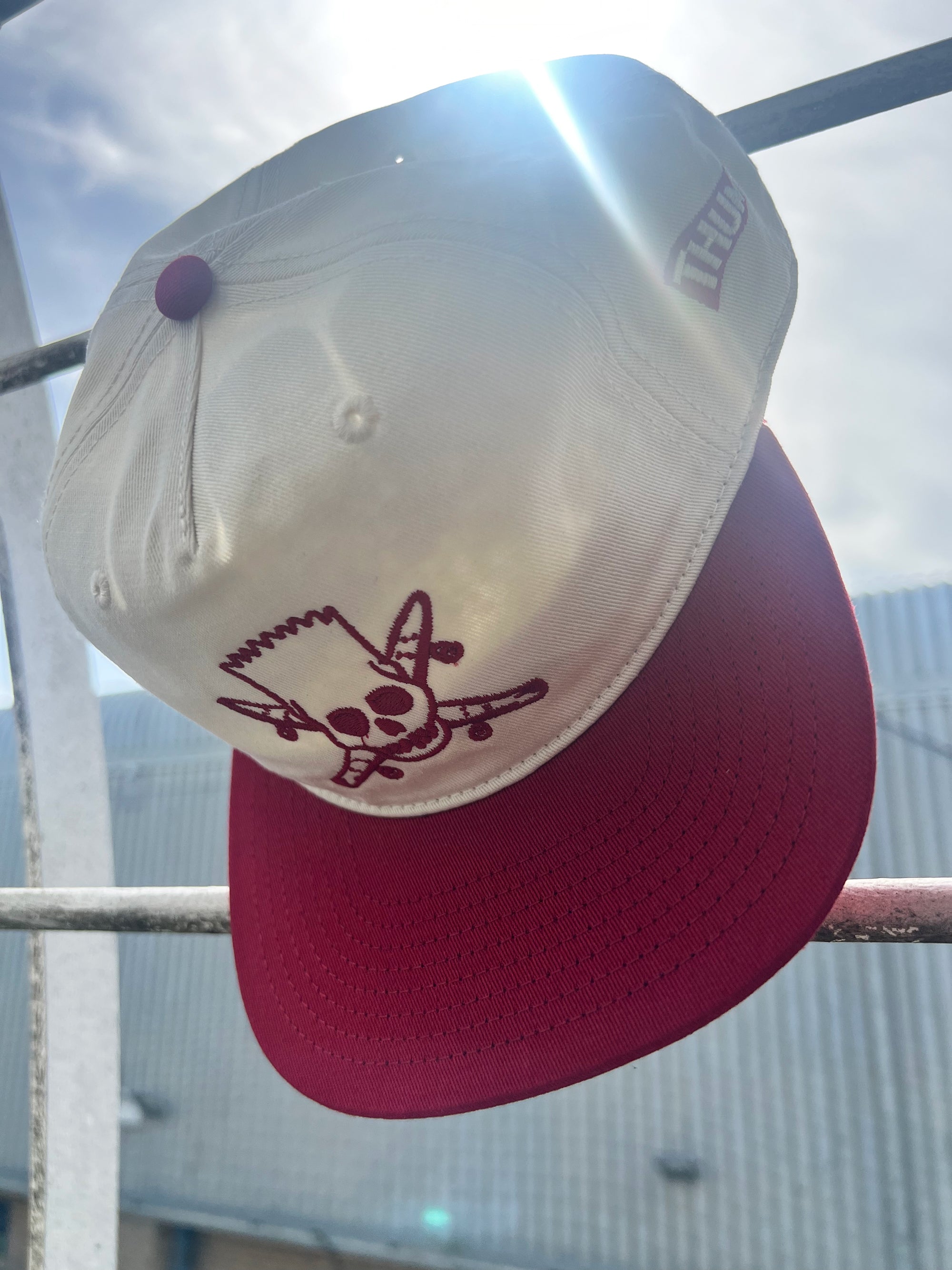 Pirate Skull Baseball Cap Cardinal
