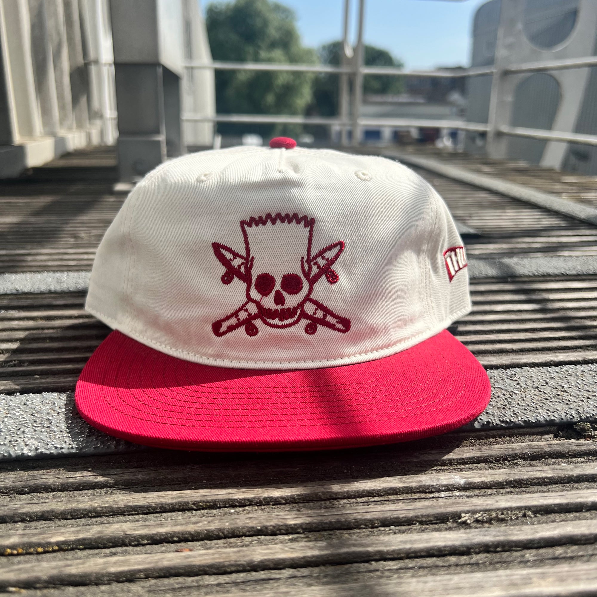 Pirate Skull Baseball Cap Cardinal