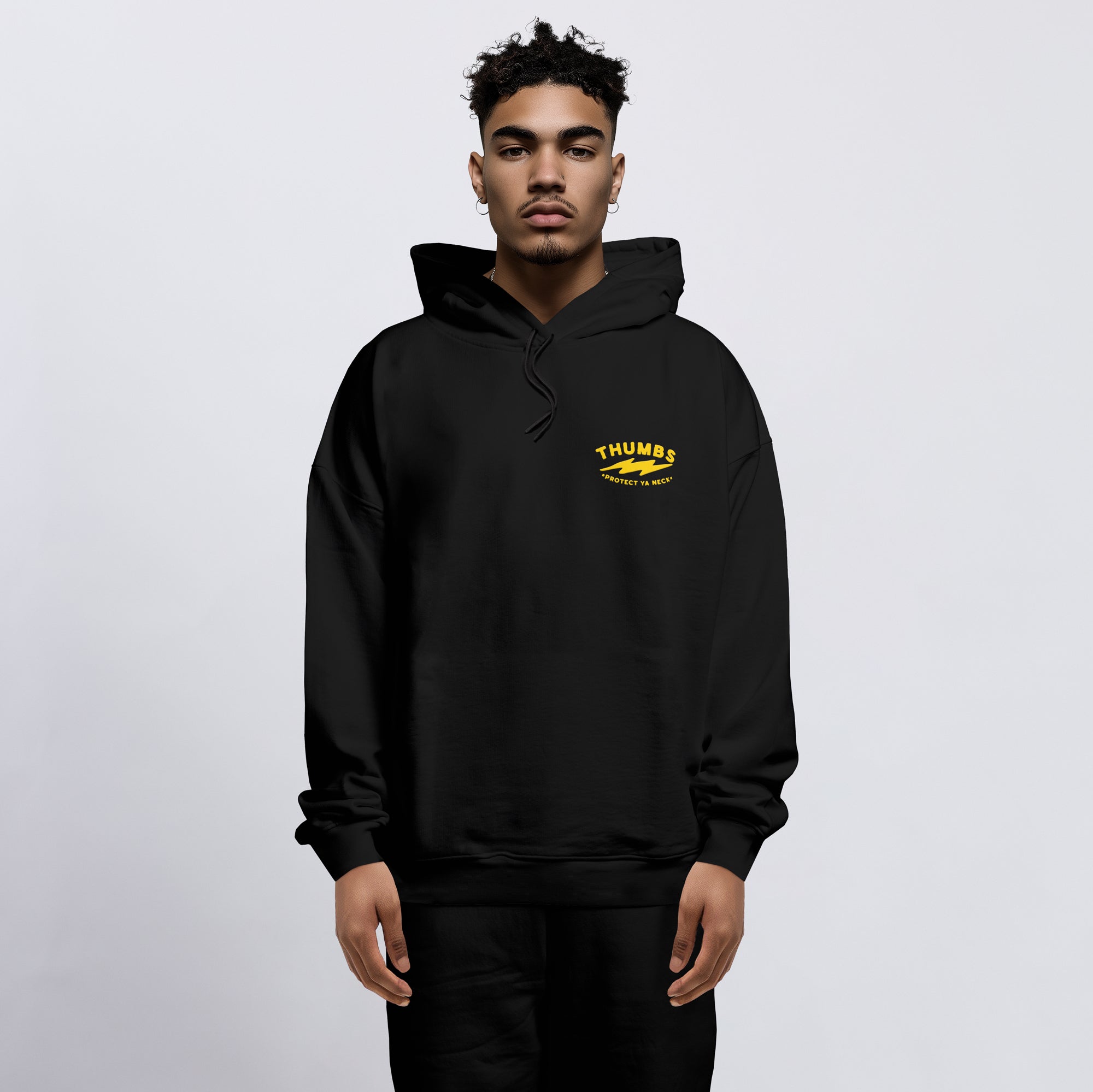 Protect Ya Neck Heavy Oversized Black Hood