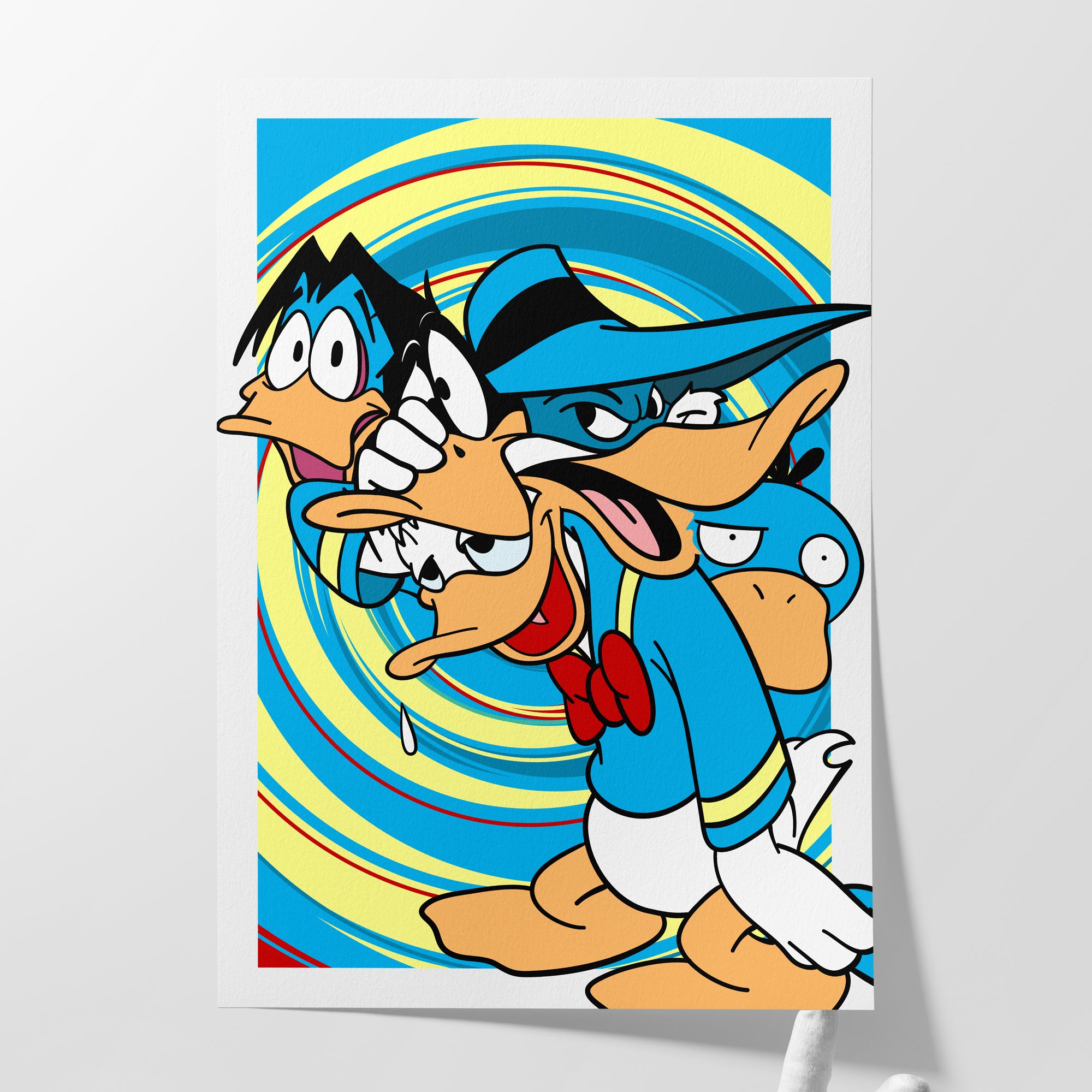 Self Loathing Ducks Swirl Giclee Art Print