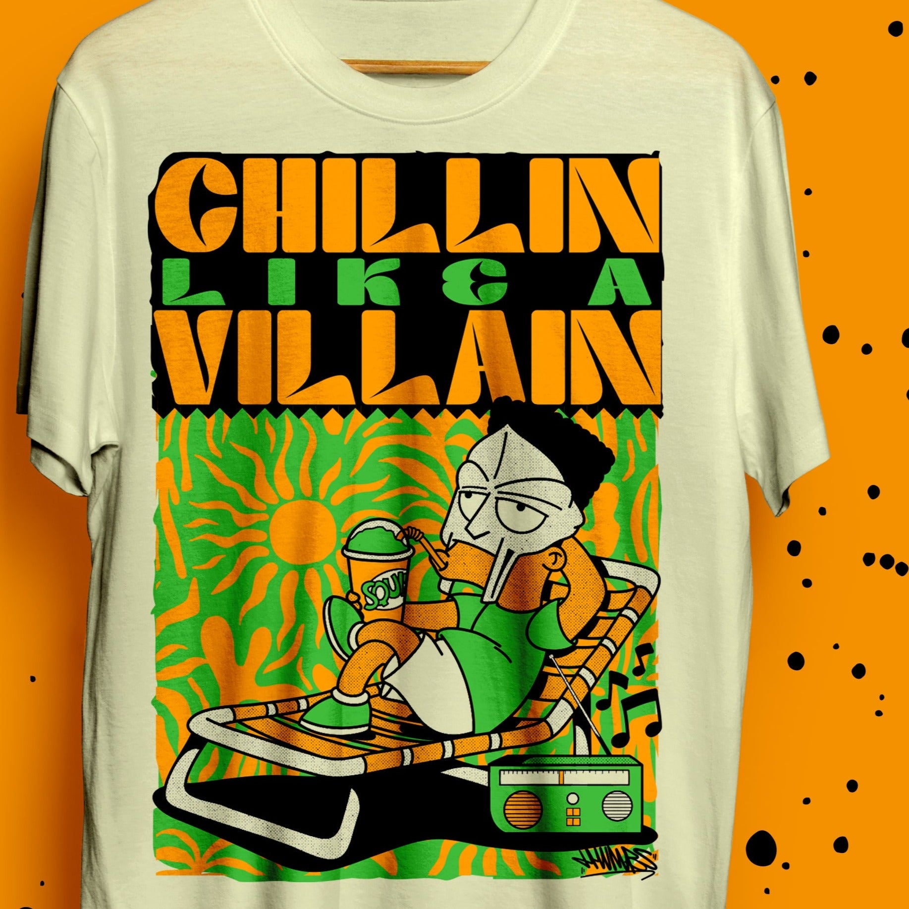Chillin Like A Villain Front Print T-Shirt