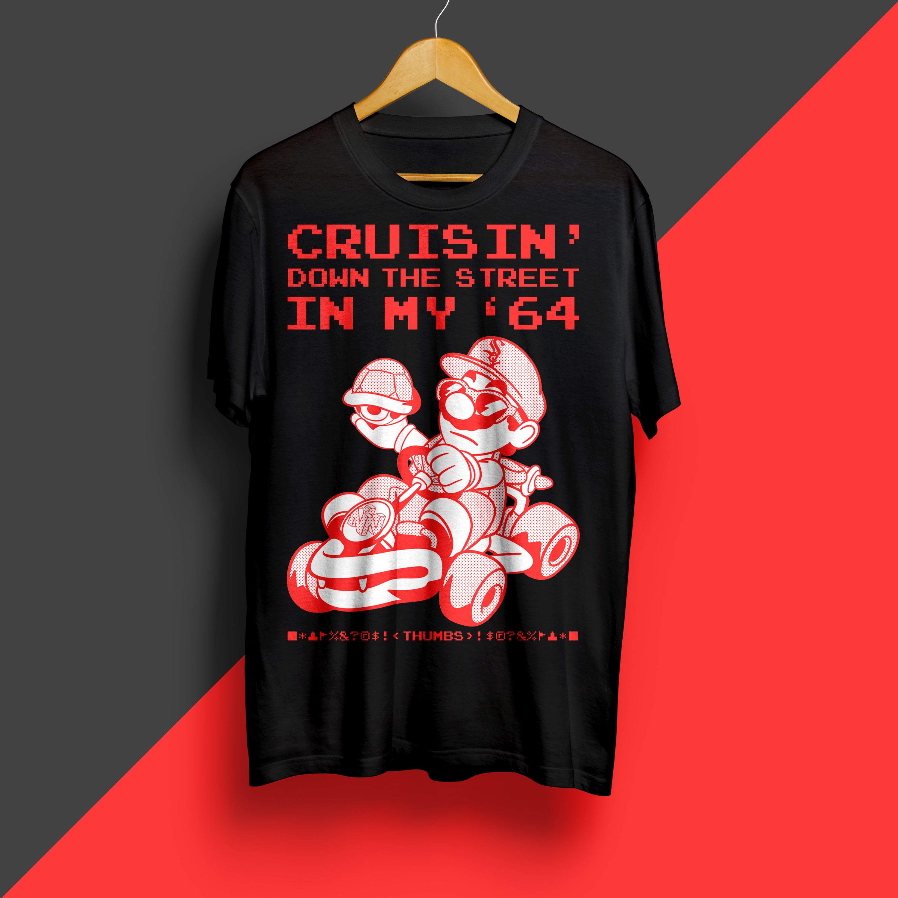 Cruisin' in my '64 Front Print T-Shirt Black