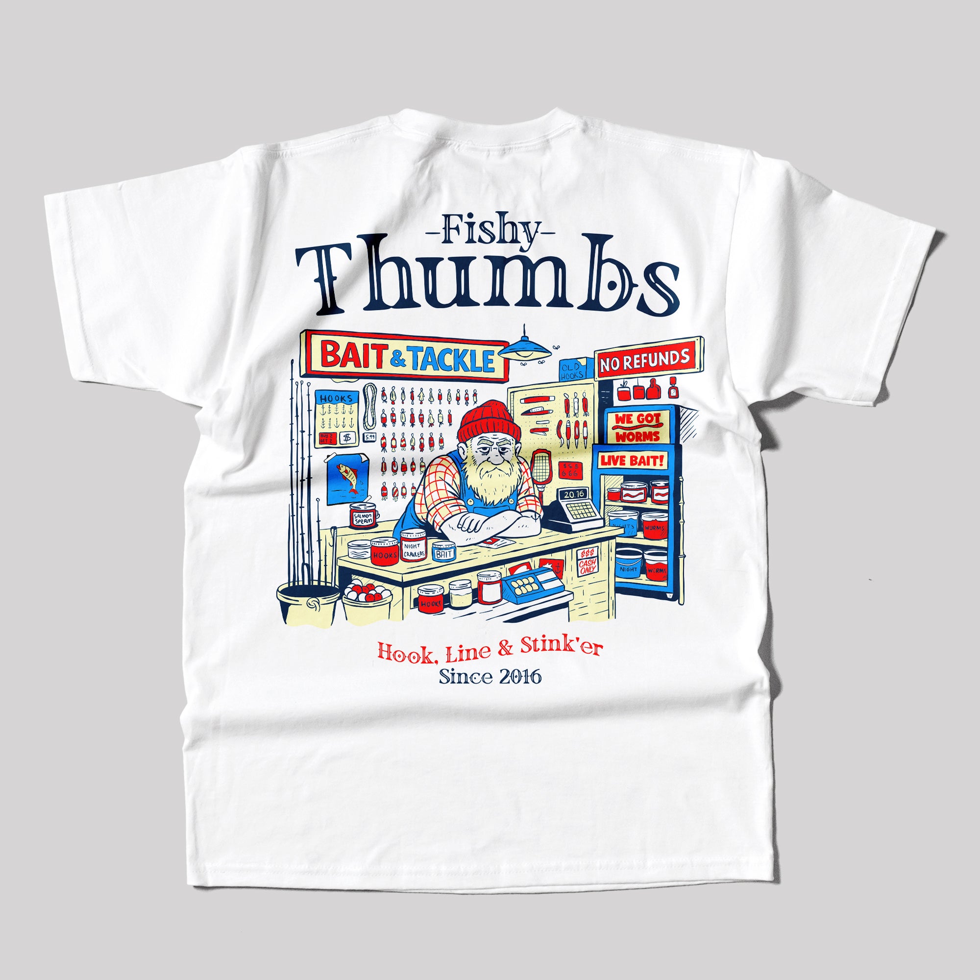 Fishy Thumbs T-Shirt in White