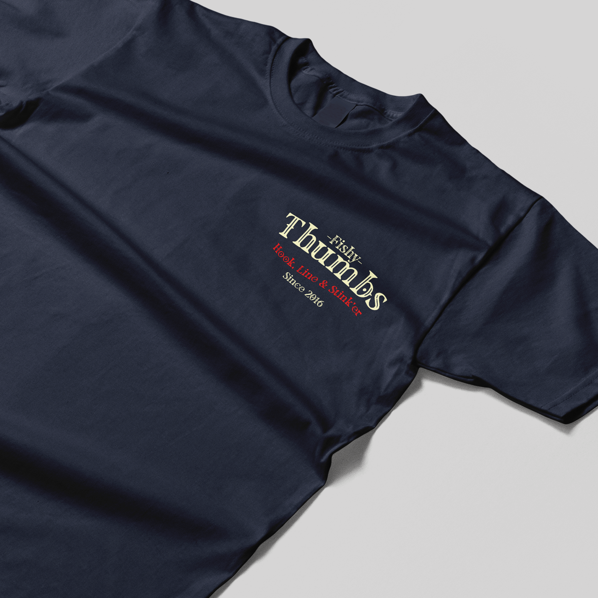 Fishy Thumbs T-Shirt in Navy
