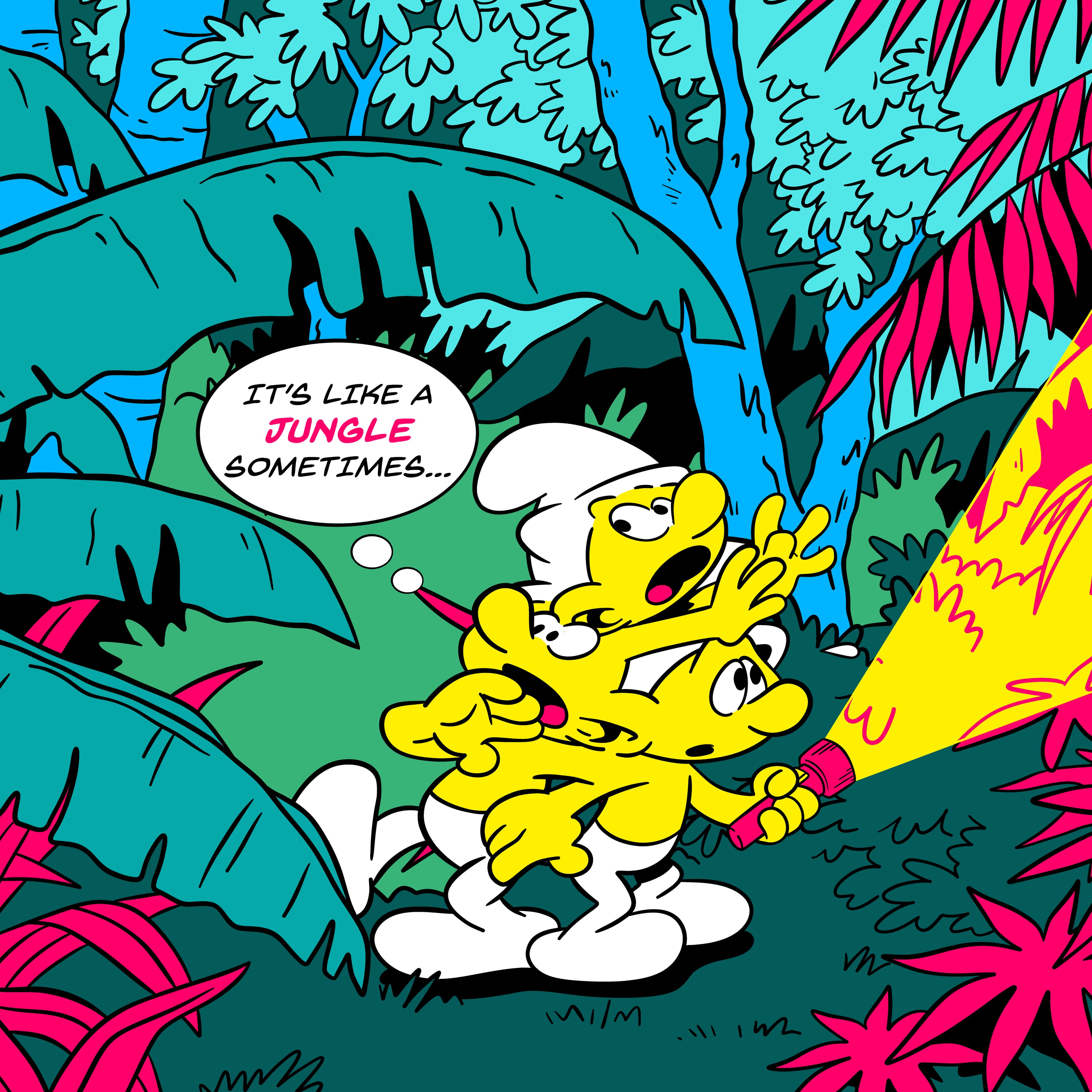 It's Like a Jungle Somtimes "Seconds" Art Print - 24"