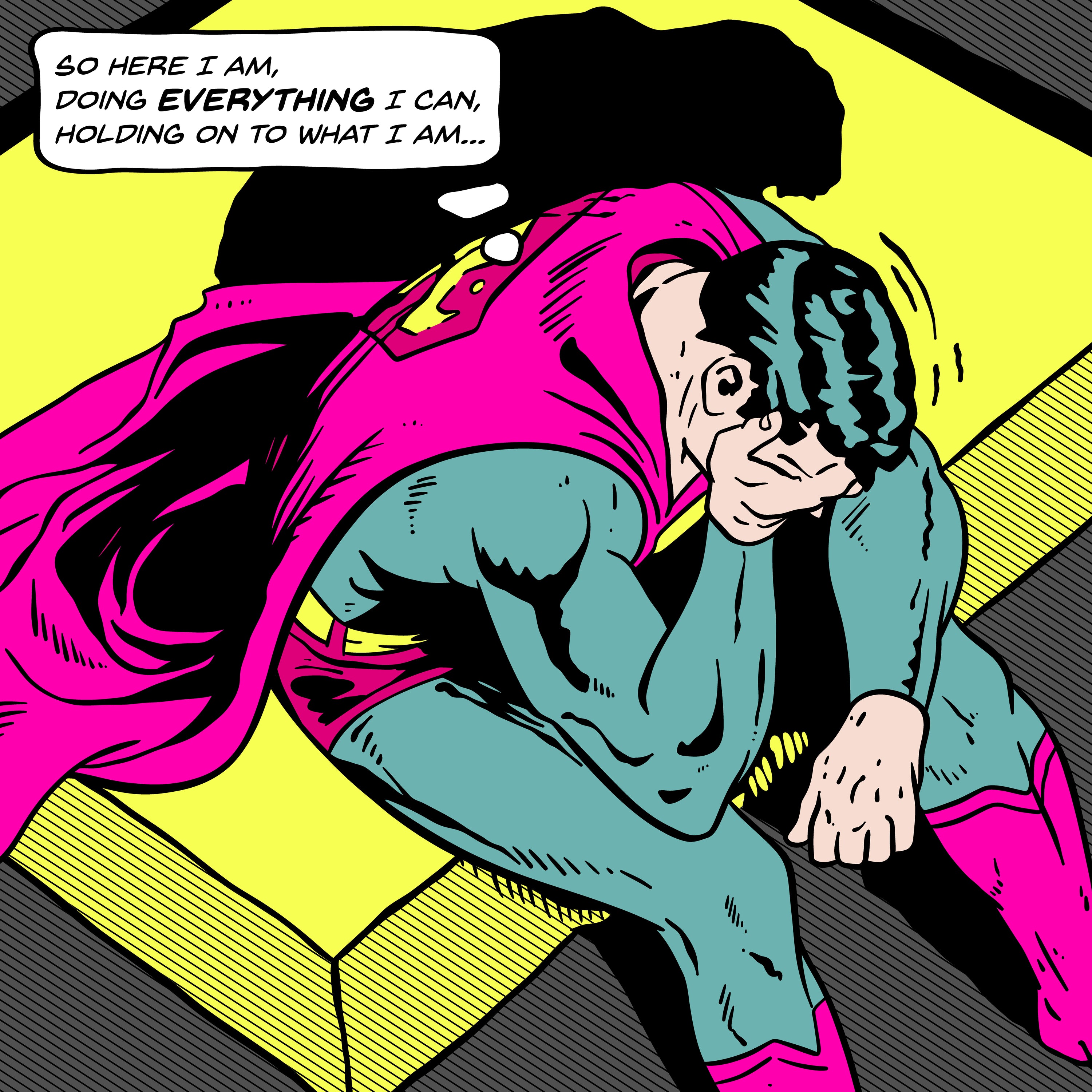 Pretending I'm a Superman "Seconds" Art Print - 24"