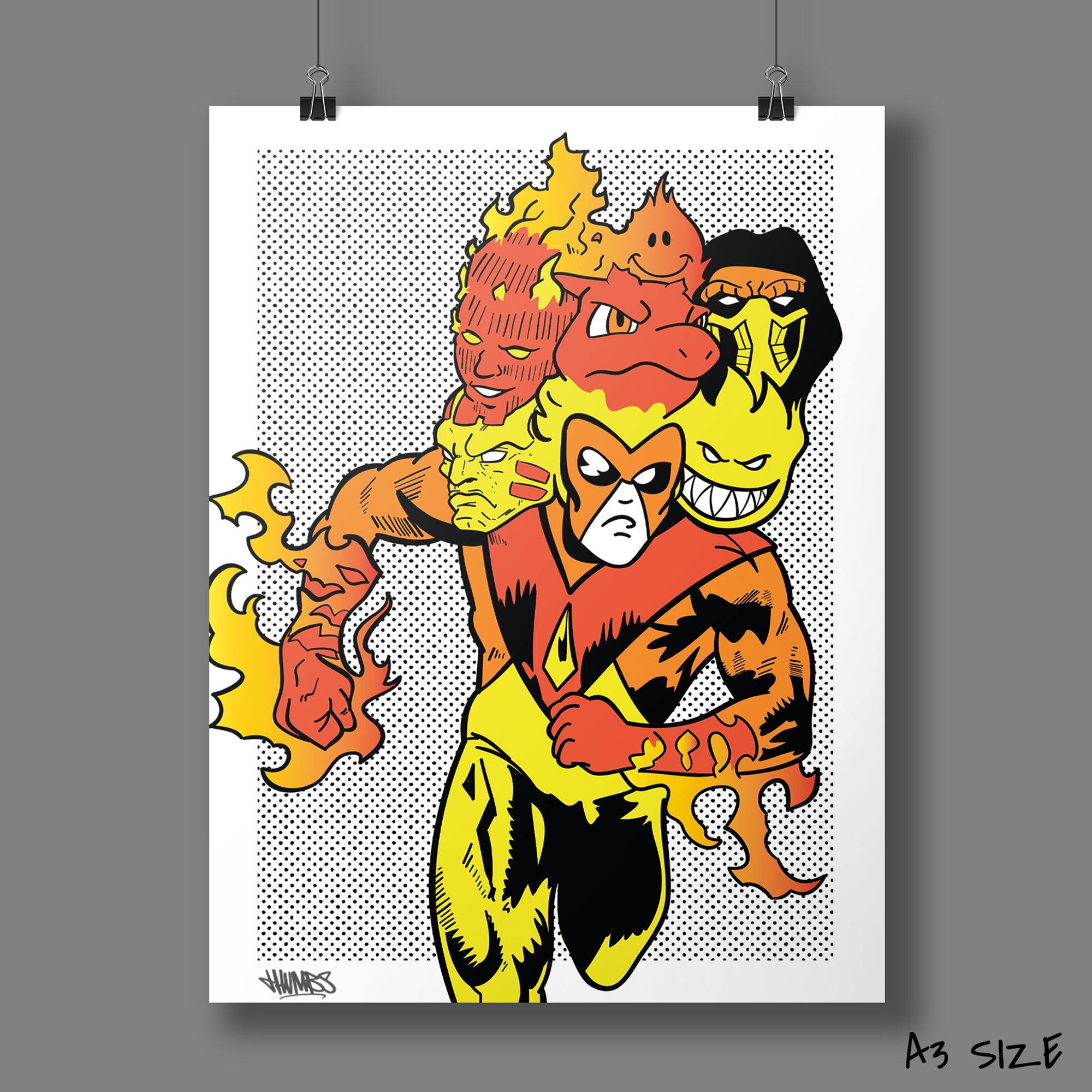 Self Loathing Hot Heads "Seconds" Art Print - A1 Size