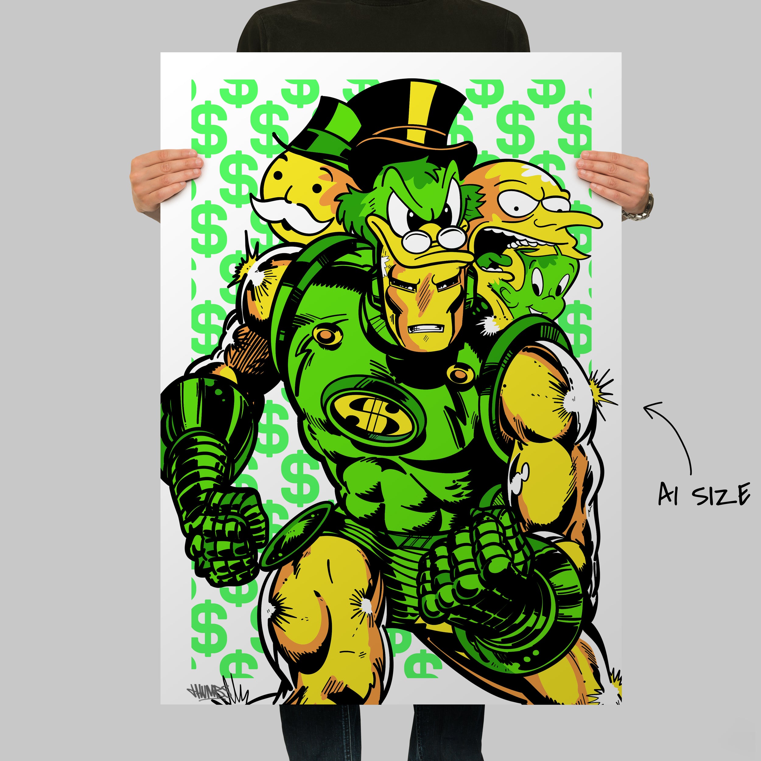 Self Loathing Cash Rules "Seconds" Art Print - A2 Size