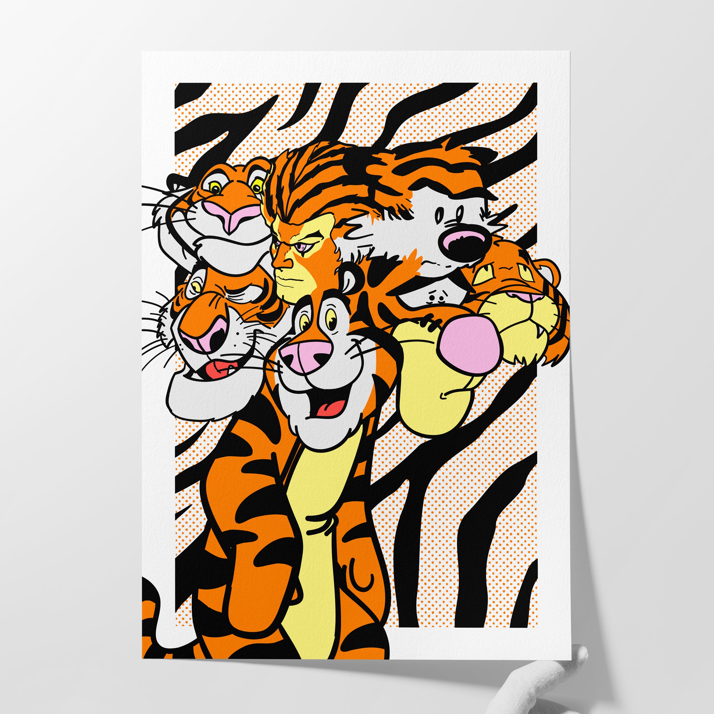 Self Loathing Tigers "Seconds" Art Print - A1 Size