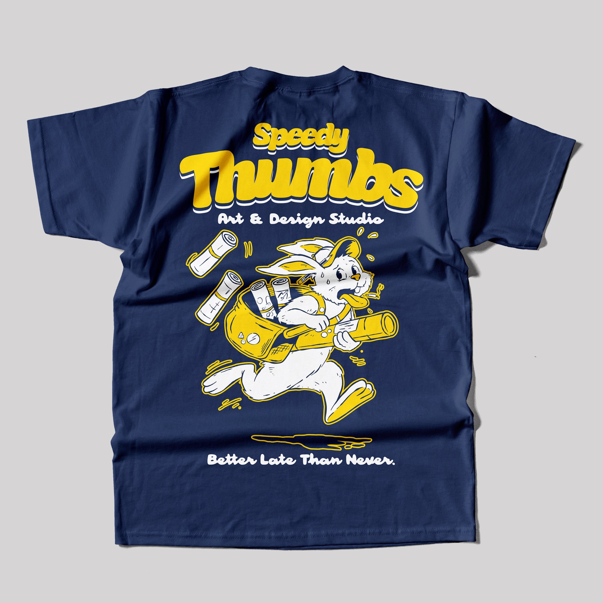 Speedy Thumbs T-Shirt in Cobalt