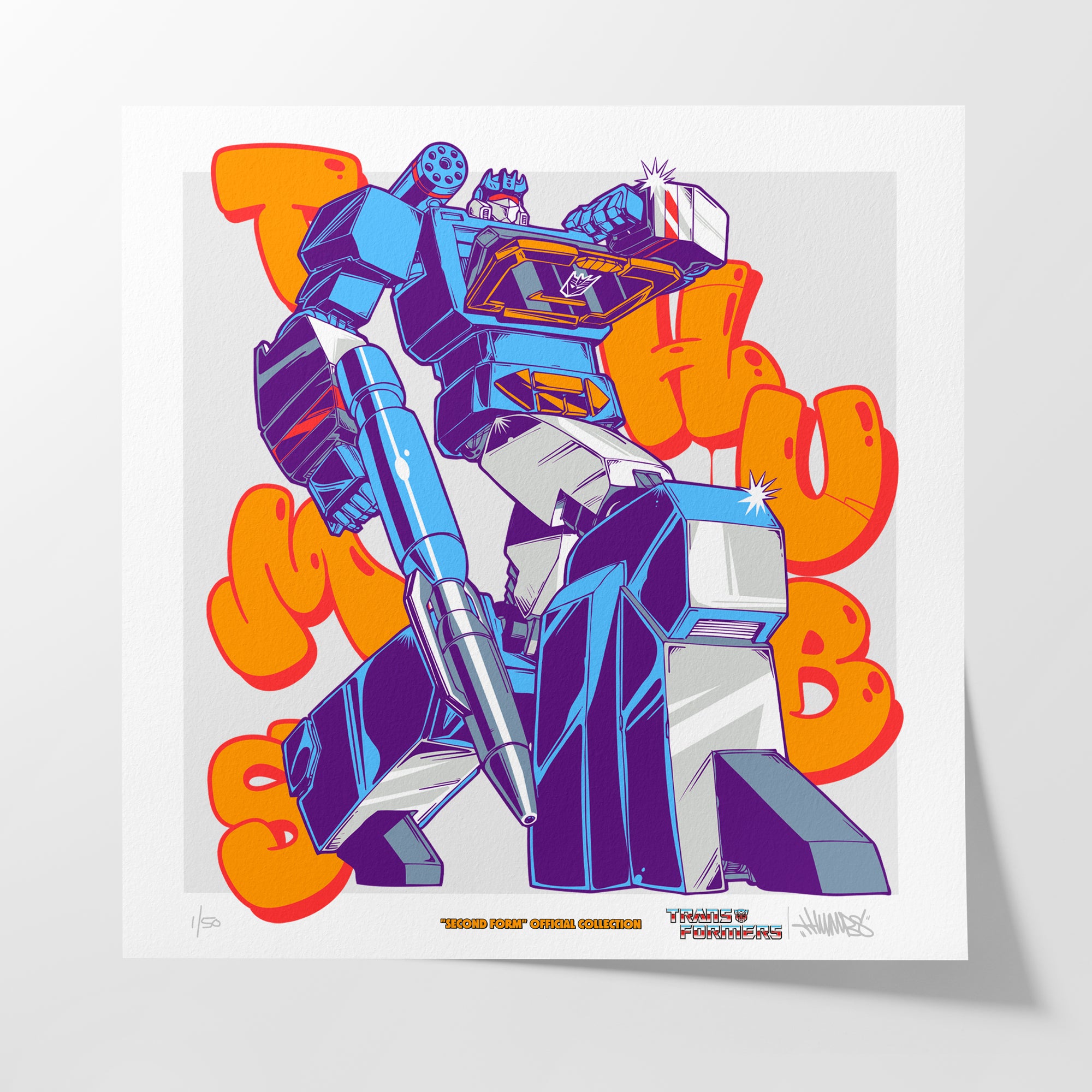 Transfomers x Thumbs Soundwave Aerosol Giclee Art Print