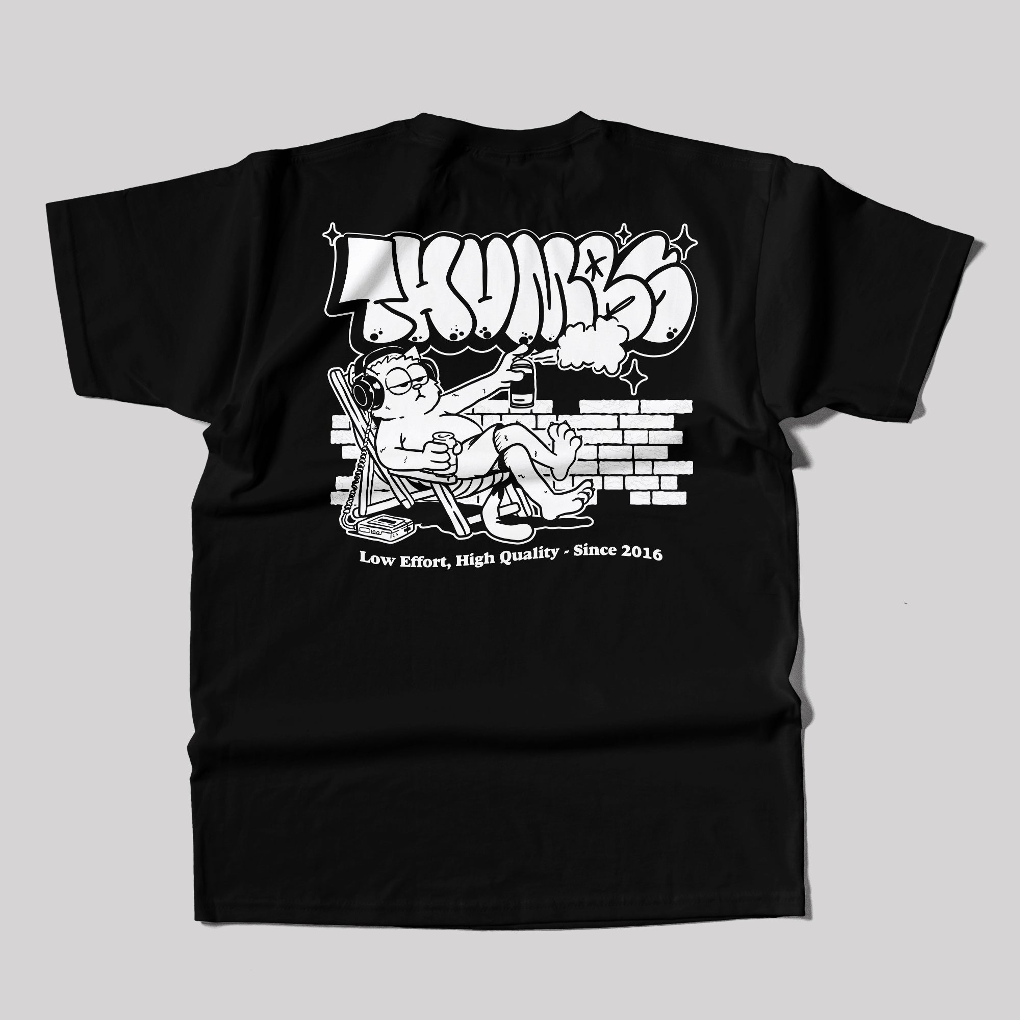 Thumbs Low Effort T-Shirt in Black