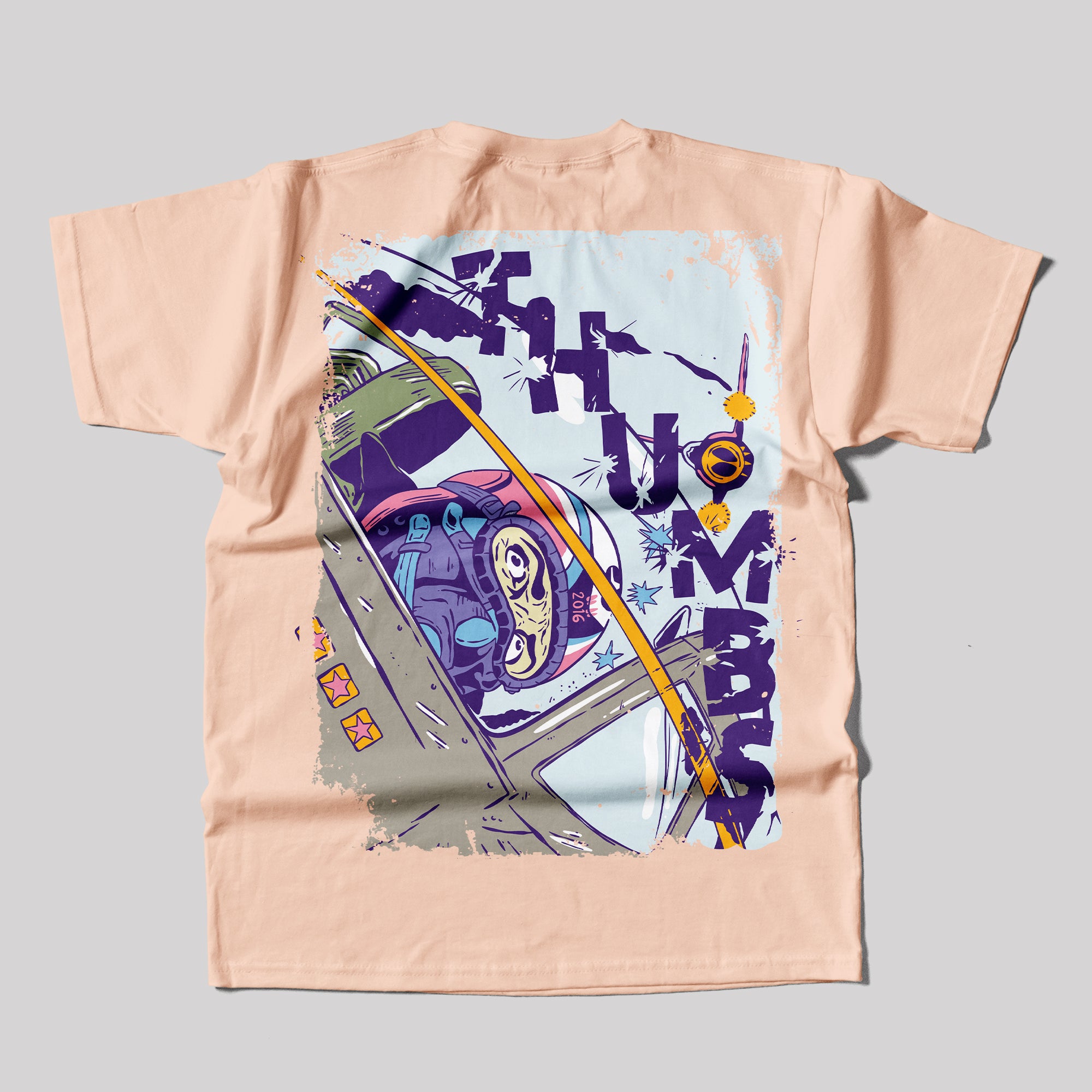 Thumbs Mayday T-Shirt in Pale Pink