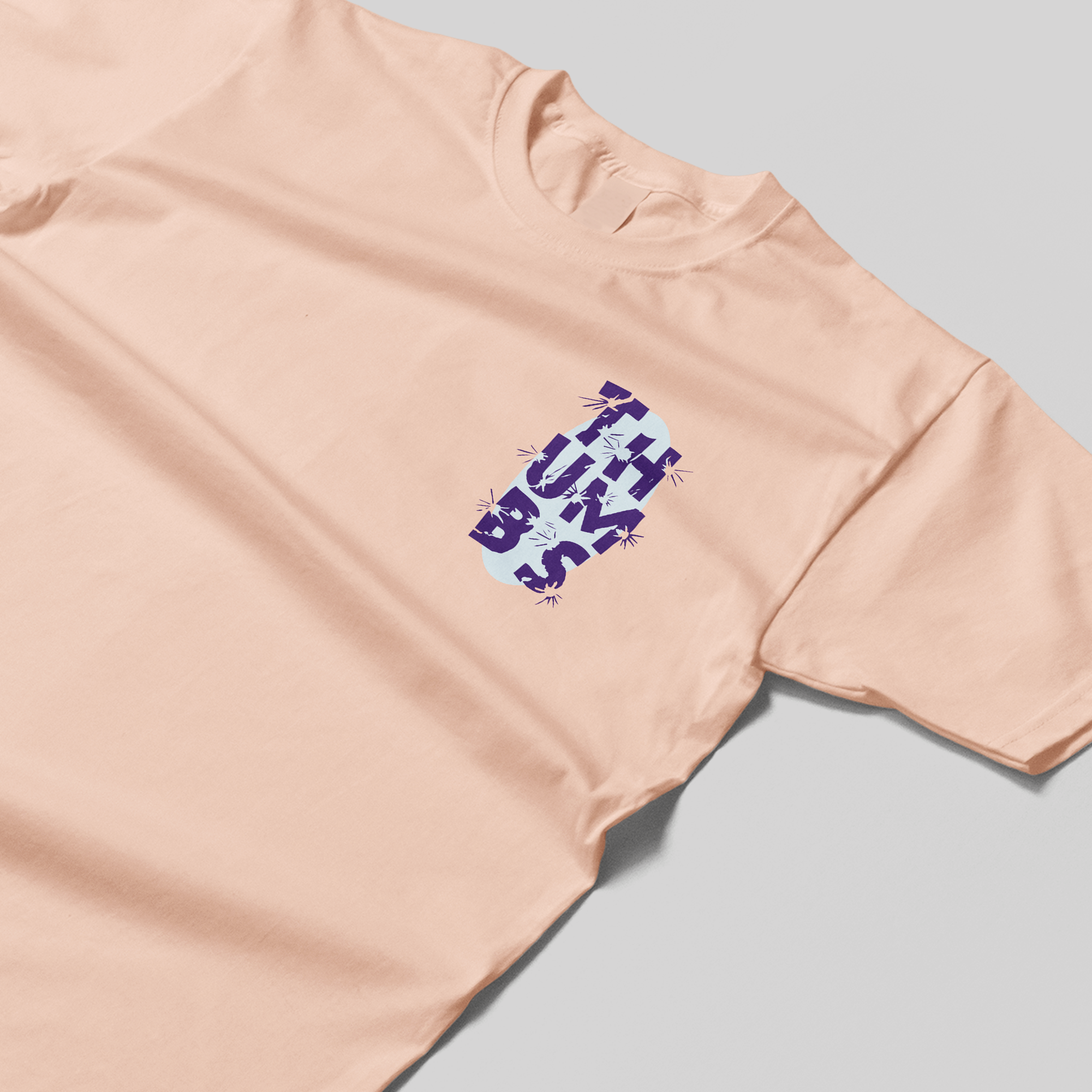 Thumbs Mayday T-Shirt in Pale Pink