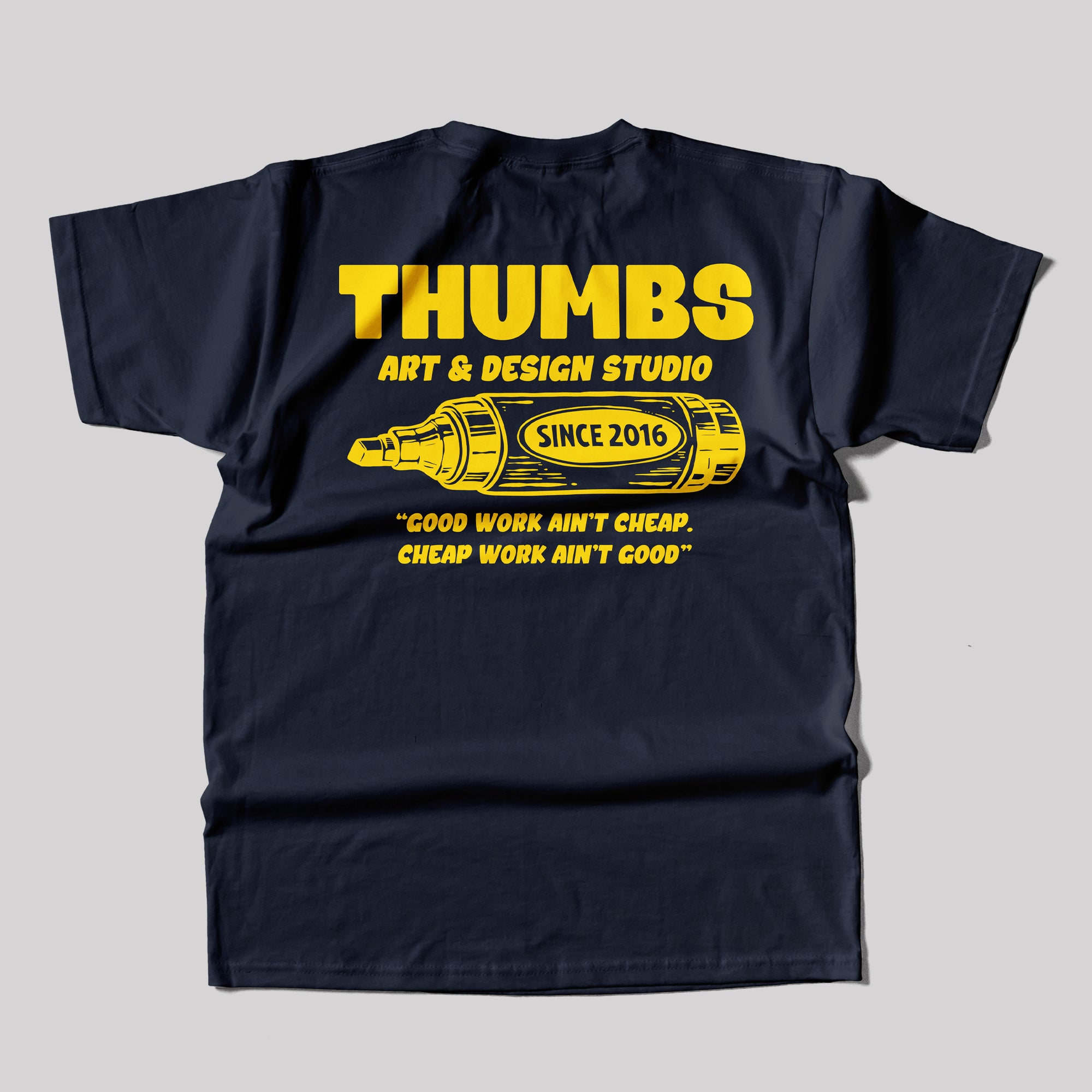 Thumbs Permanent T-Shirt in Navy