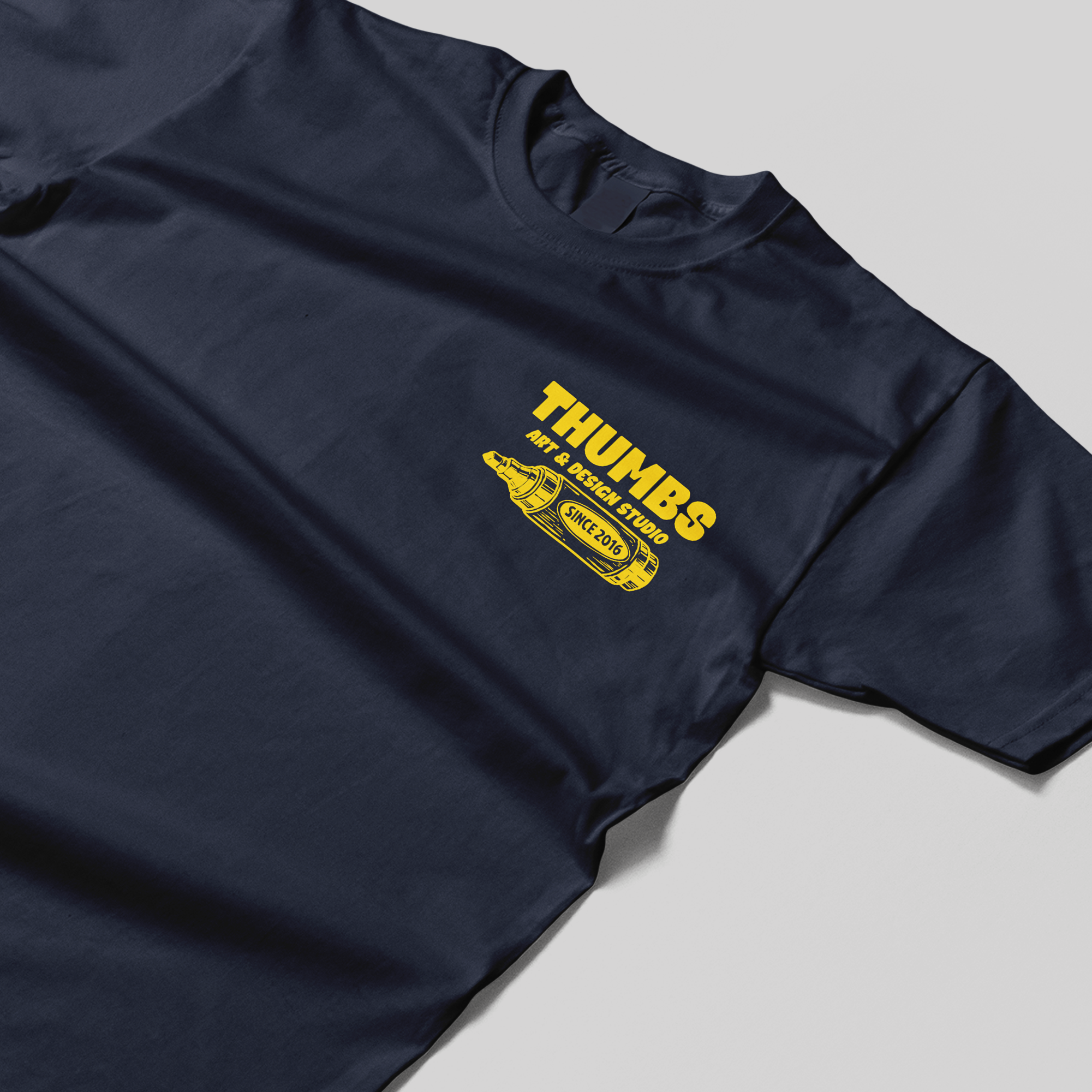 Thumbs Permanent T-Shirt in Navy