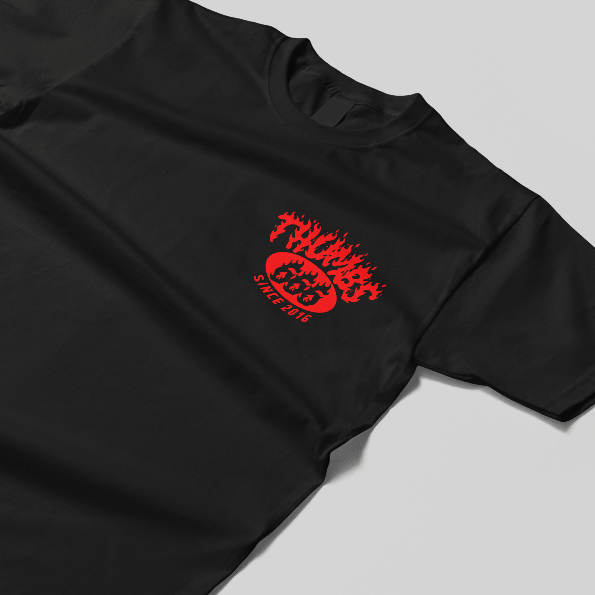 Thumbs Red Hot T-Shirt in Black