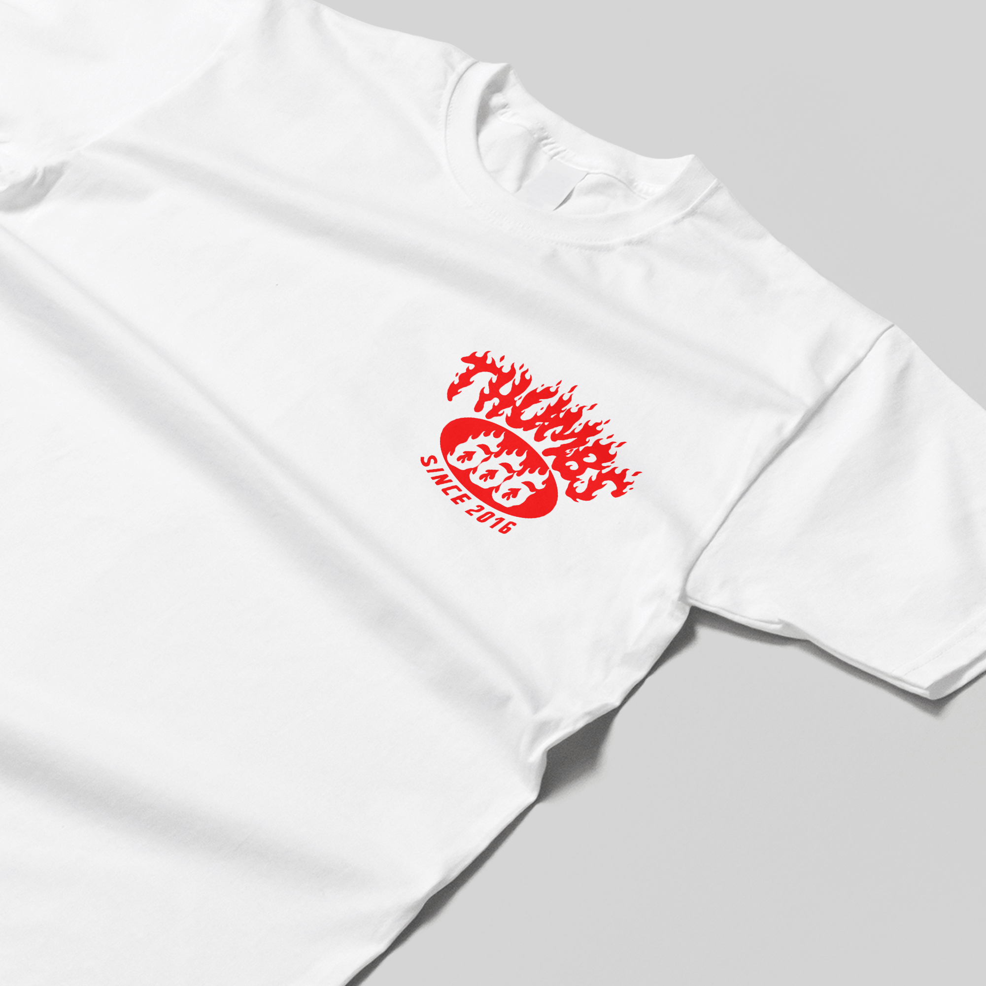 Thumbs Red Hot T-Shirt in White
