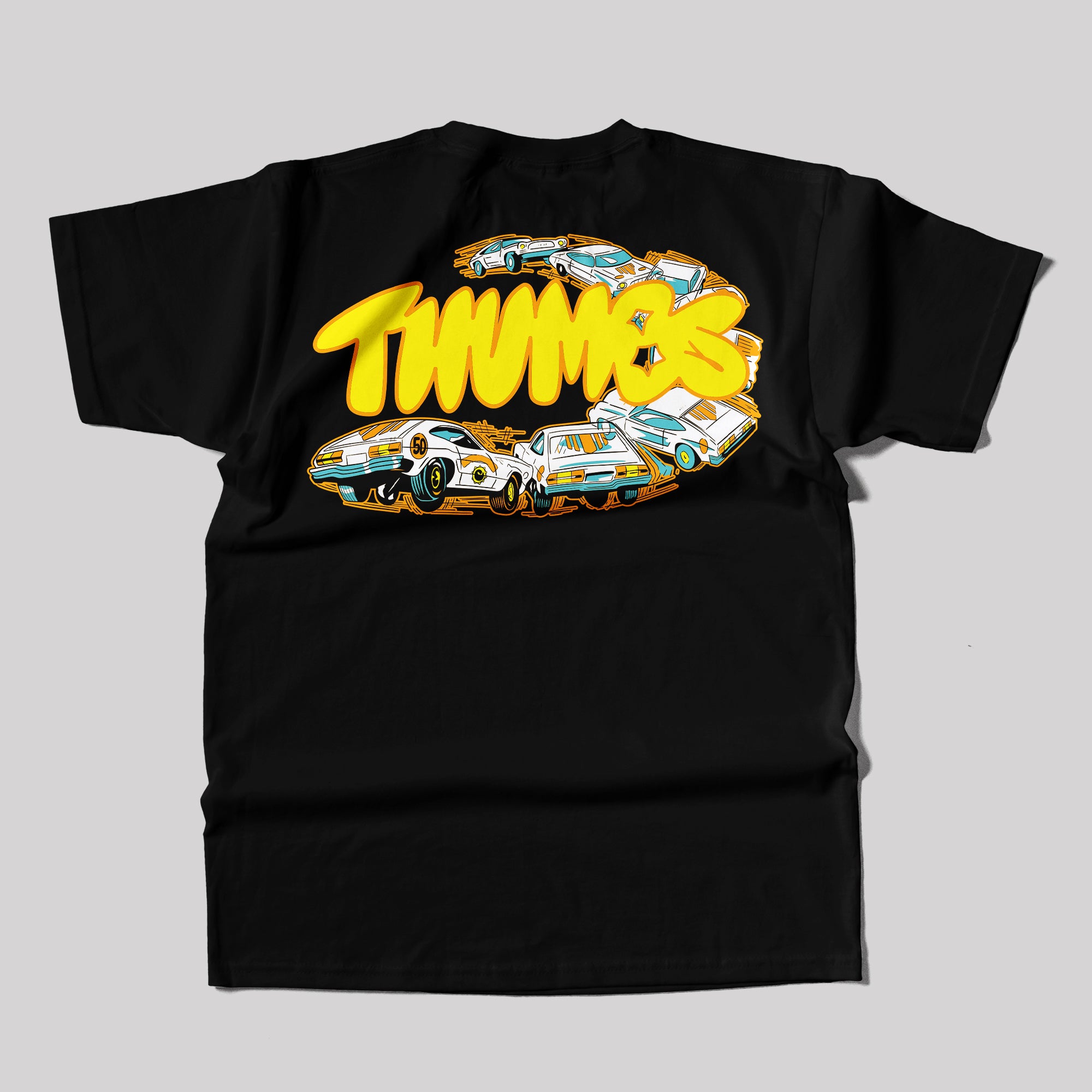 Thumbs Stock Car T-Shirt in Black