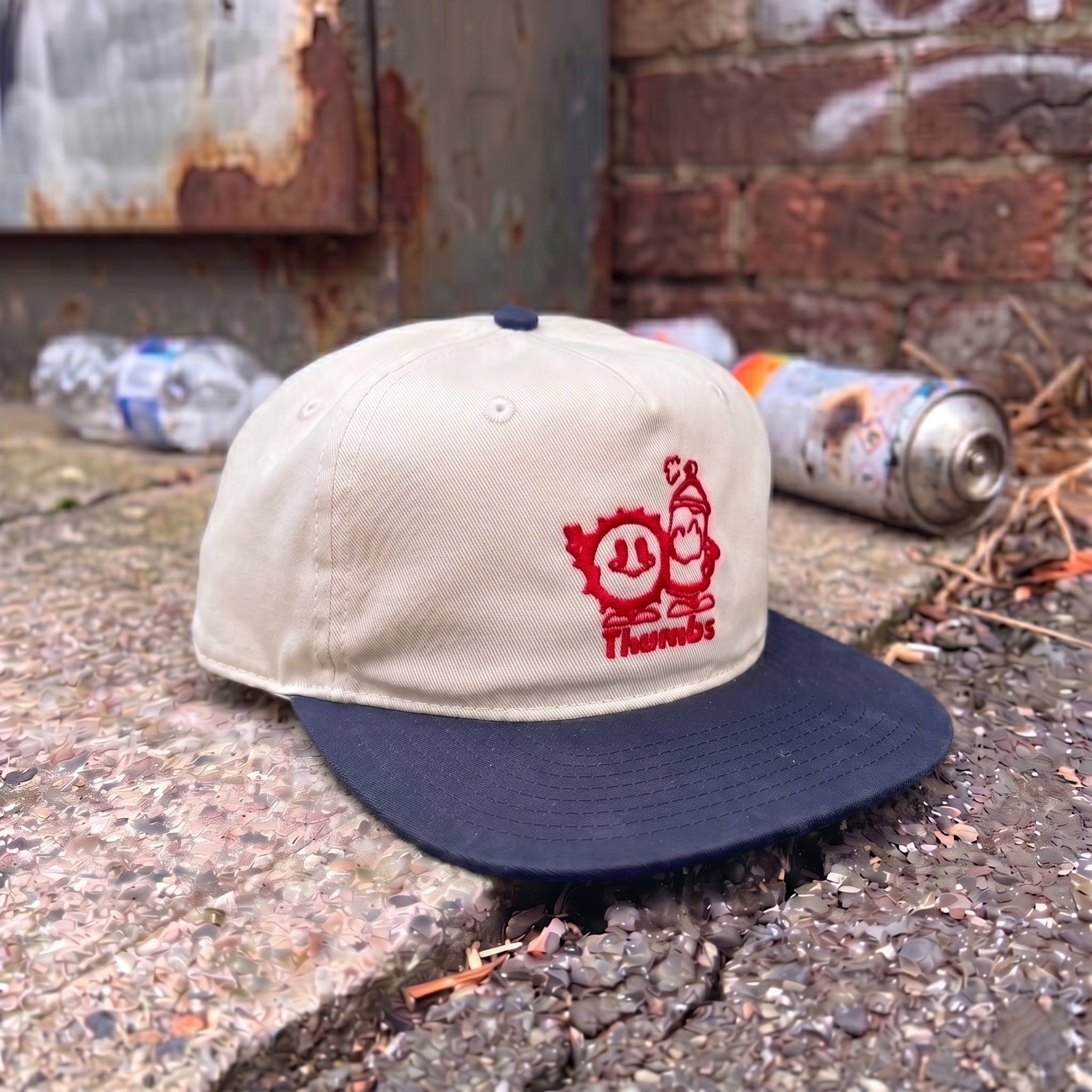 Thumbs Hot Days, Heavy Spray Cap in Natural/Navy