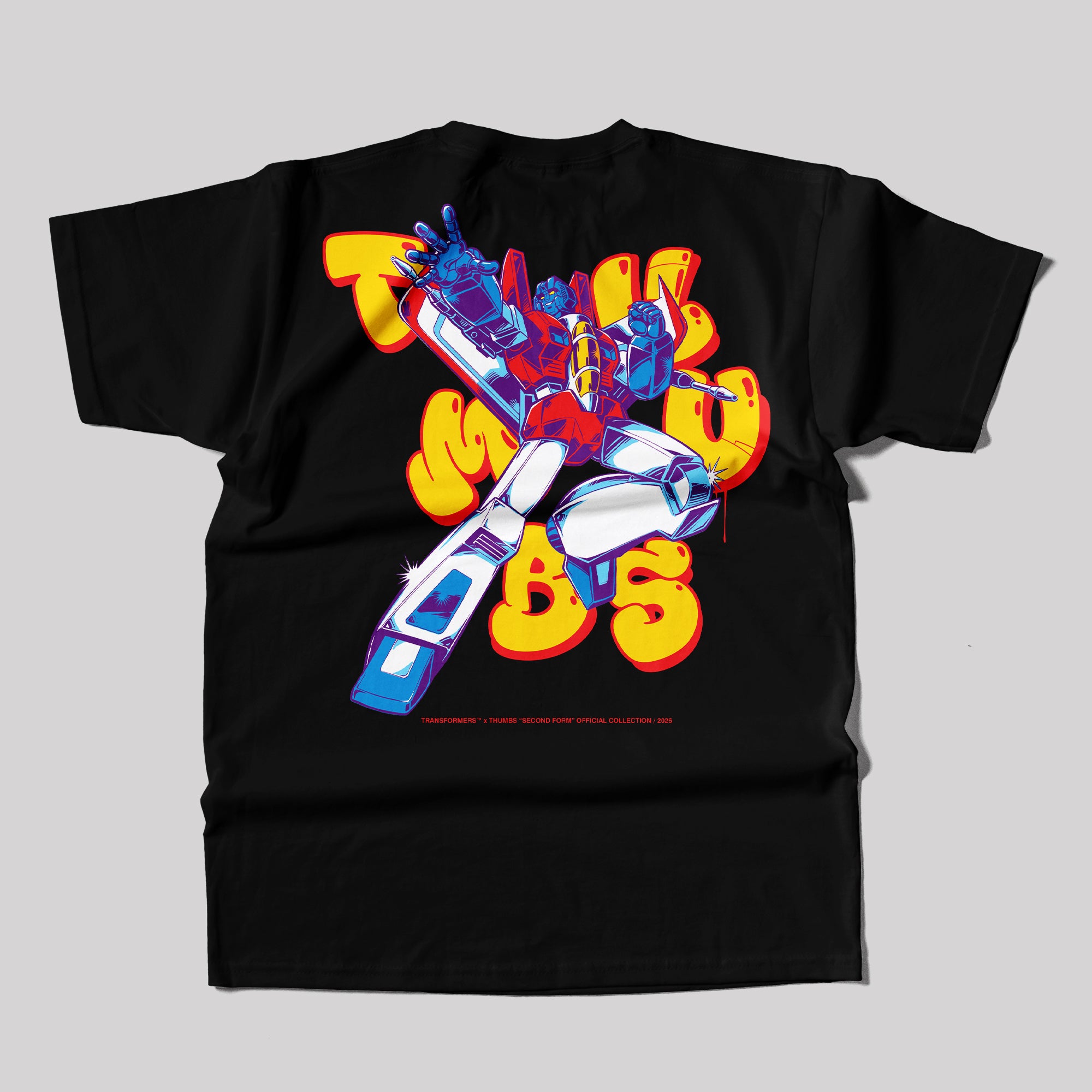 Transformers x Thumbs Starscream Aerosol T-Shirt in Black