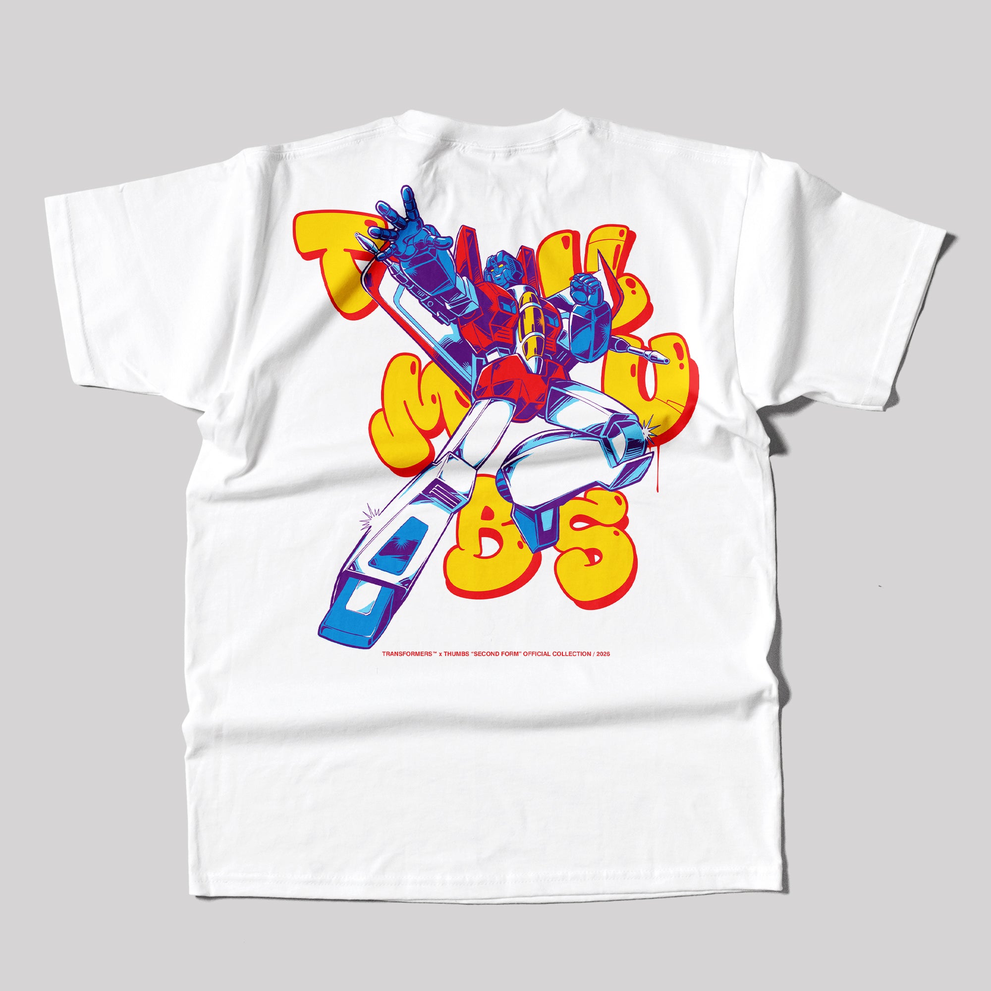 Transformers x Thumbs Starscream Aerosol T-Shirt in White