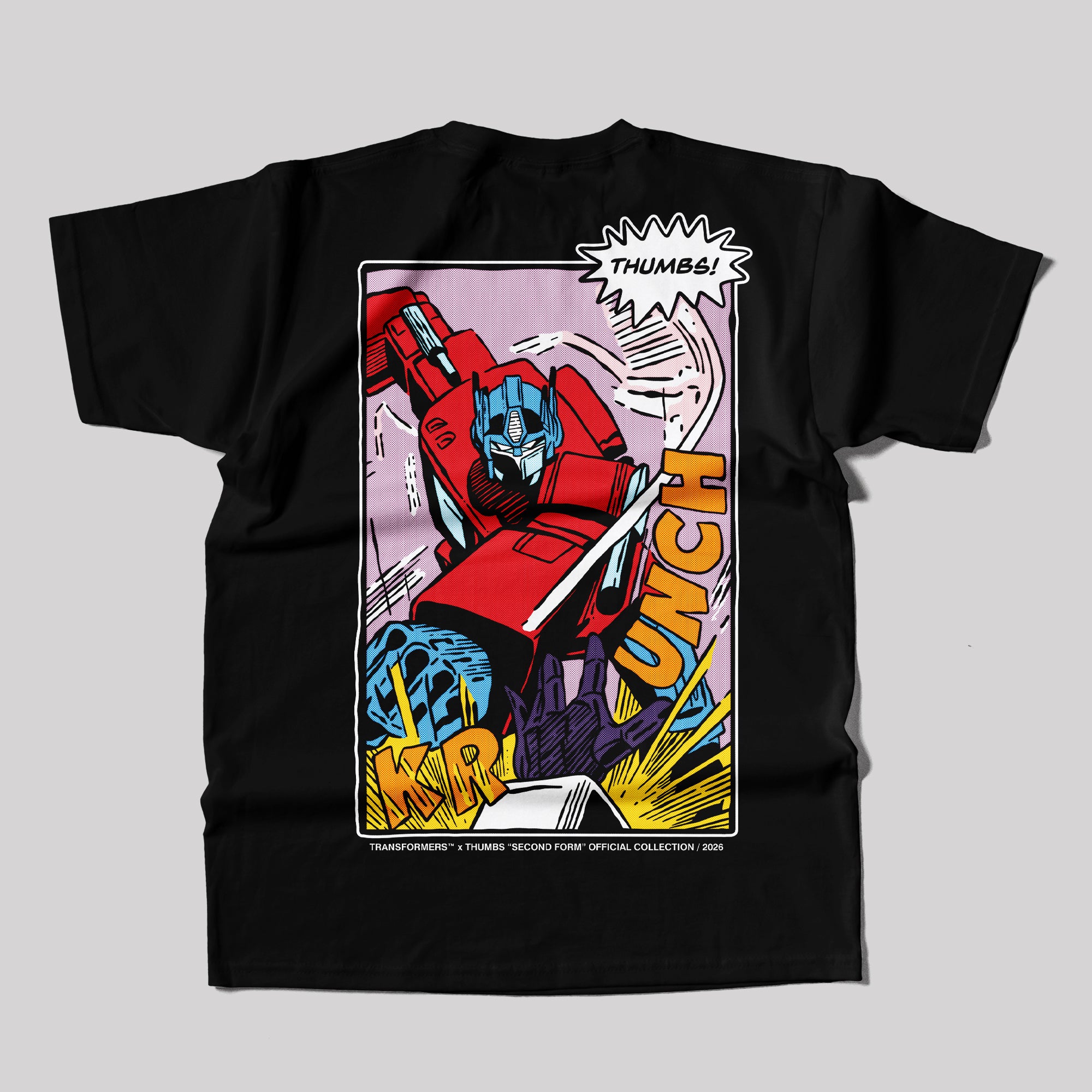 Transformers x Thumbs Optimus Prime Comic Panel T-Shirt in Black