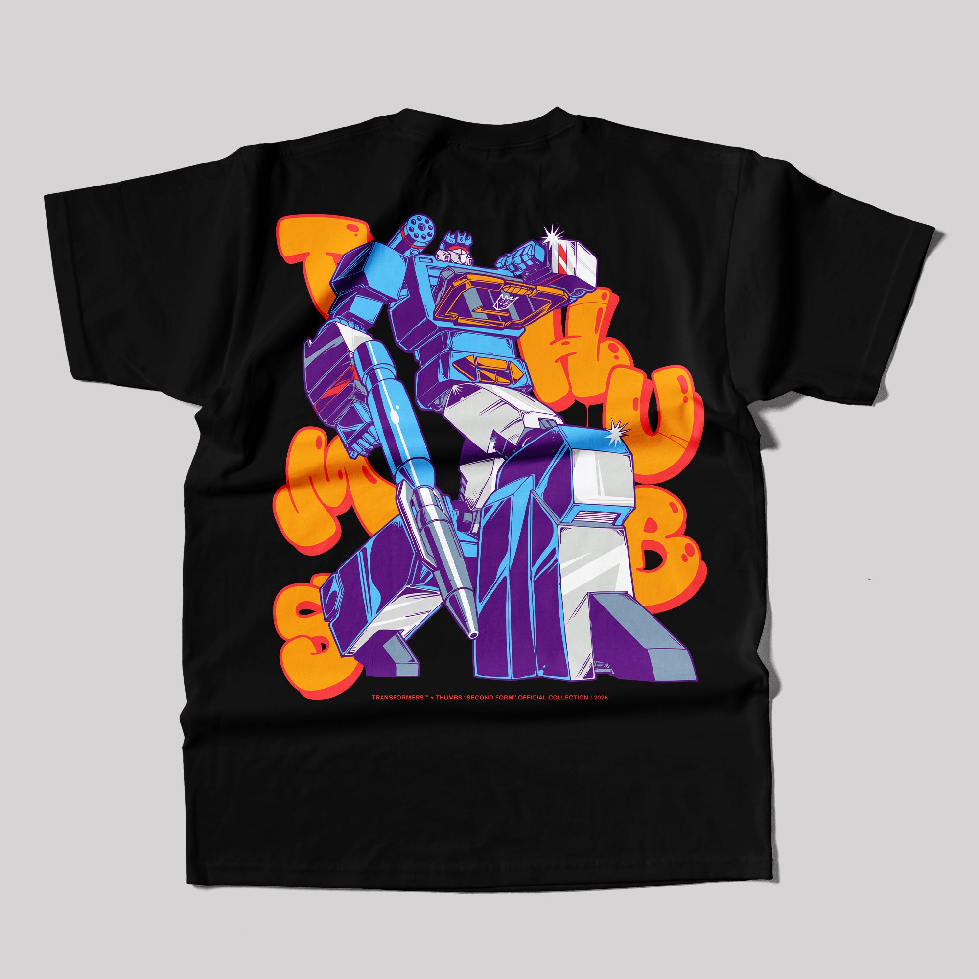 Transformers x Thumbs Soundwave Aerosol T-Shirt in Black