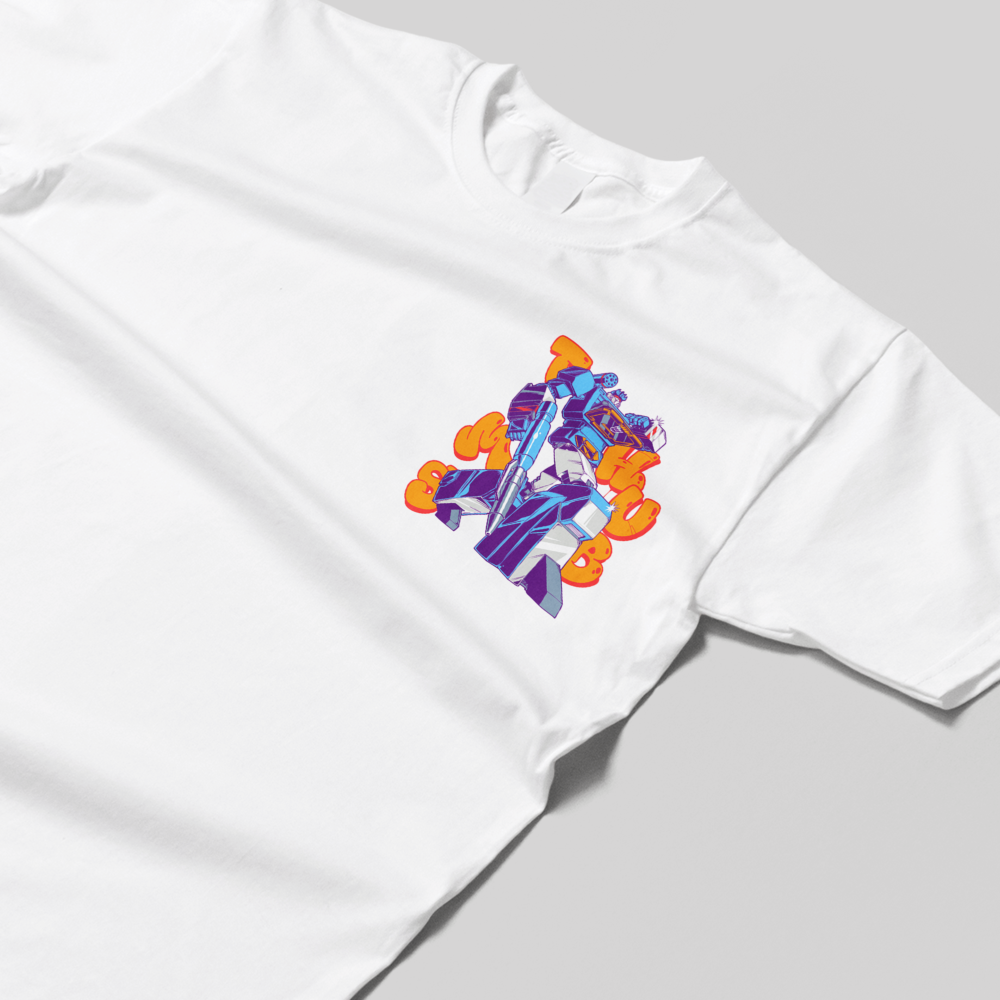 Transformers x Thumbs Soundwave Aerosol T-Shirt in White