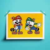Cuphead x Mario Print