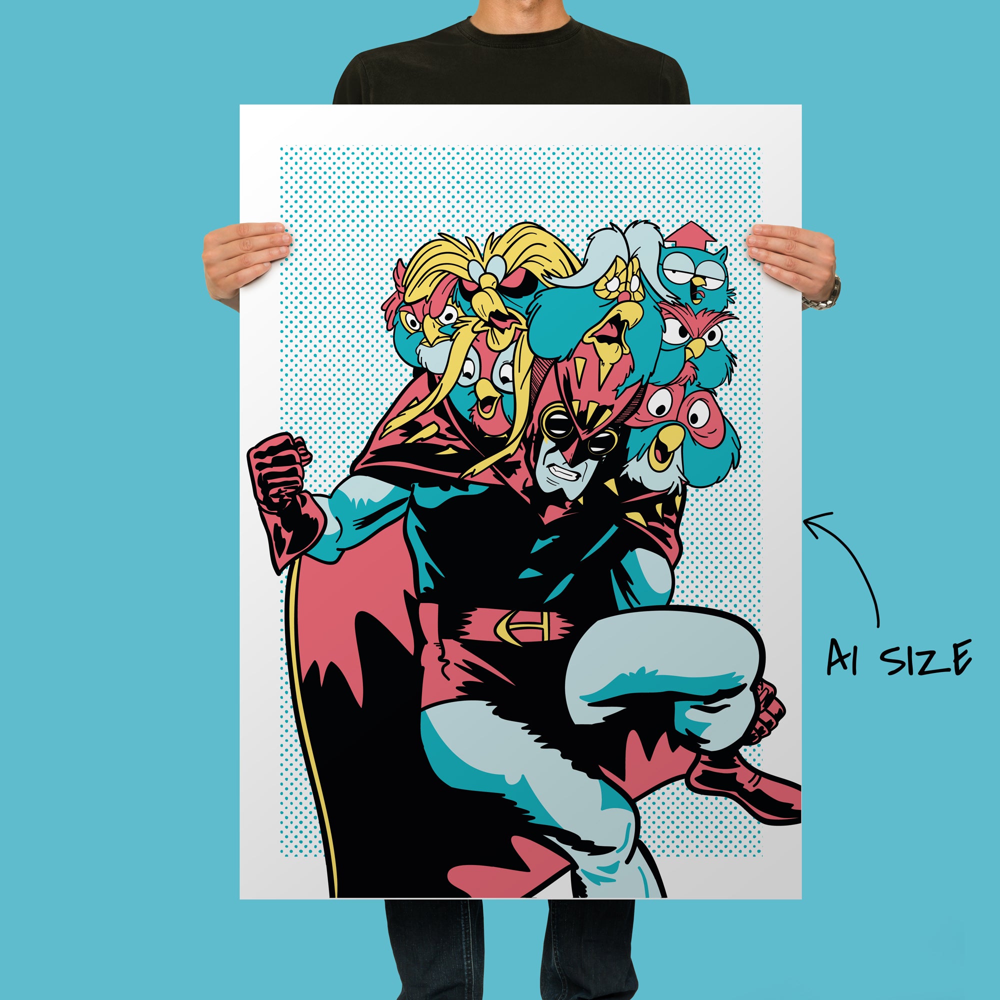 Self Loathing Owls "Seconds" Art Print - A1 Size