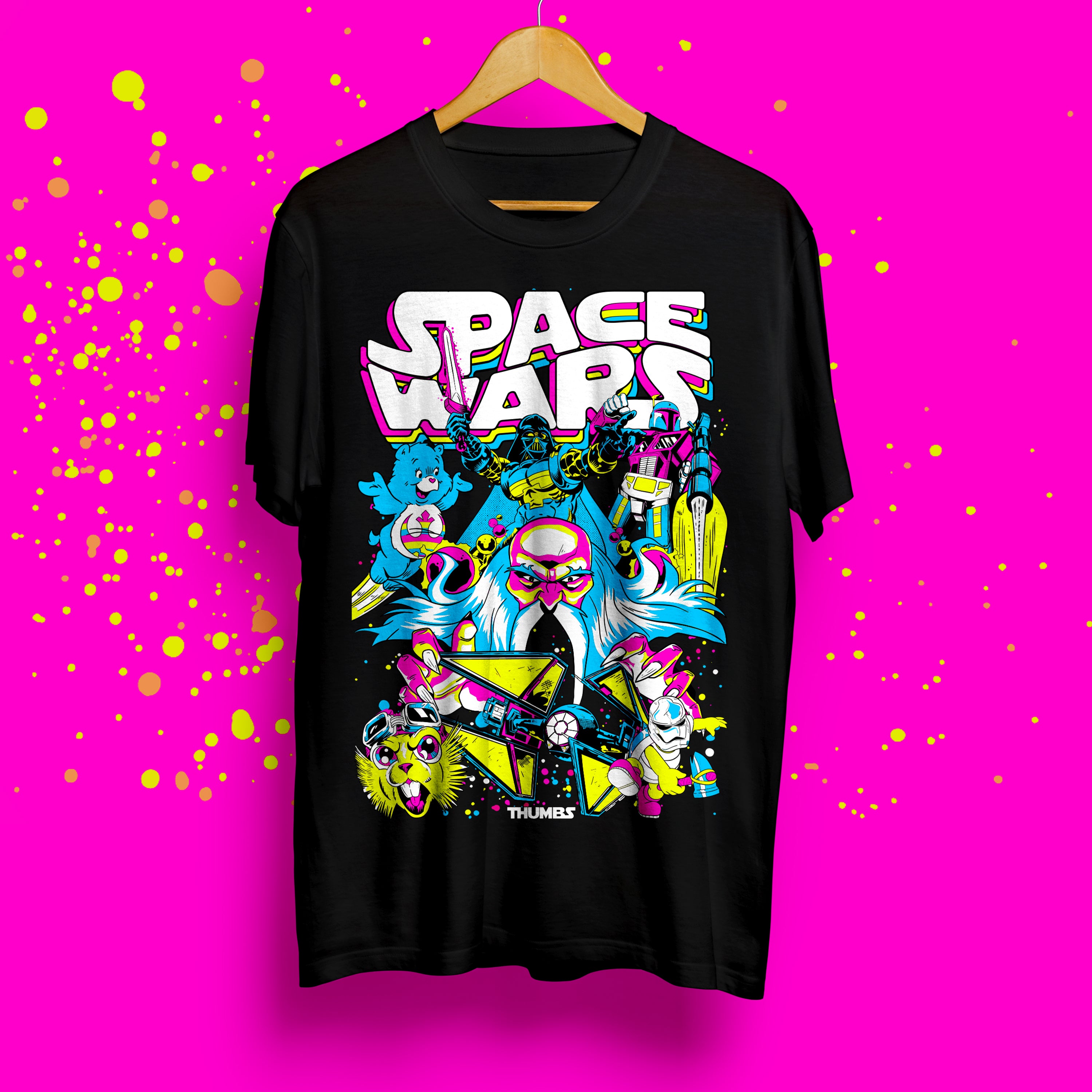 Space Wars Front Print T-Shirt