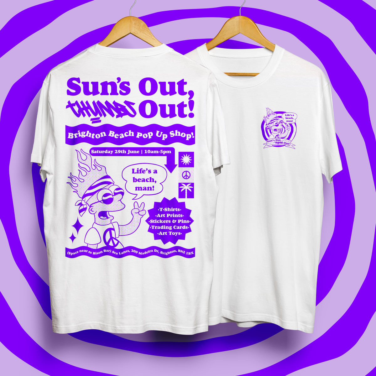 Thumbs Sun's Out Pop Up T-Shirt