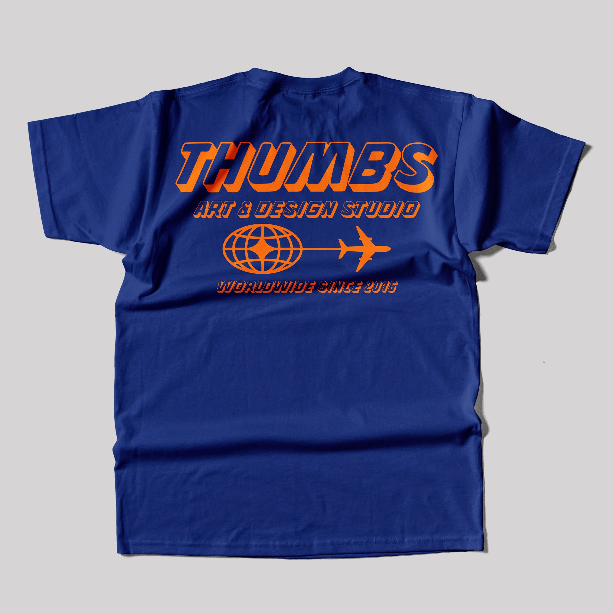 Thumbs Worldwide T-Shirt in Worker Blue