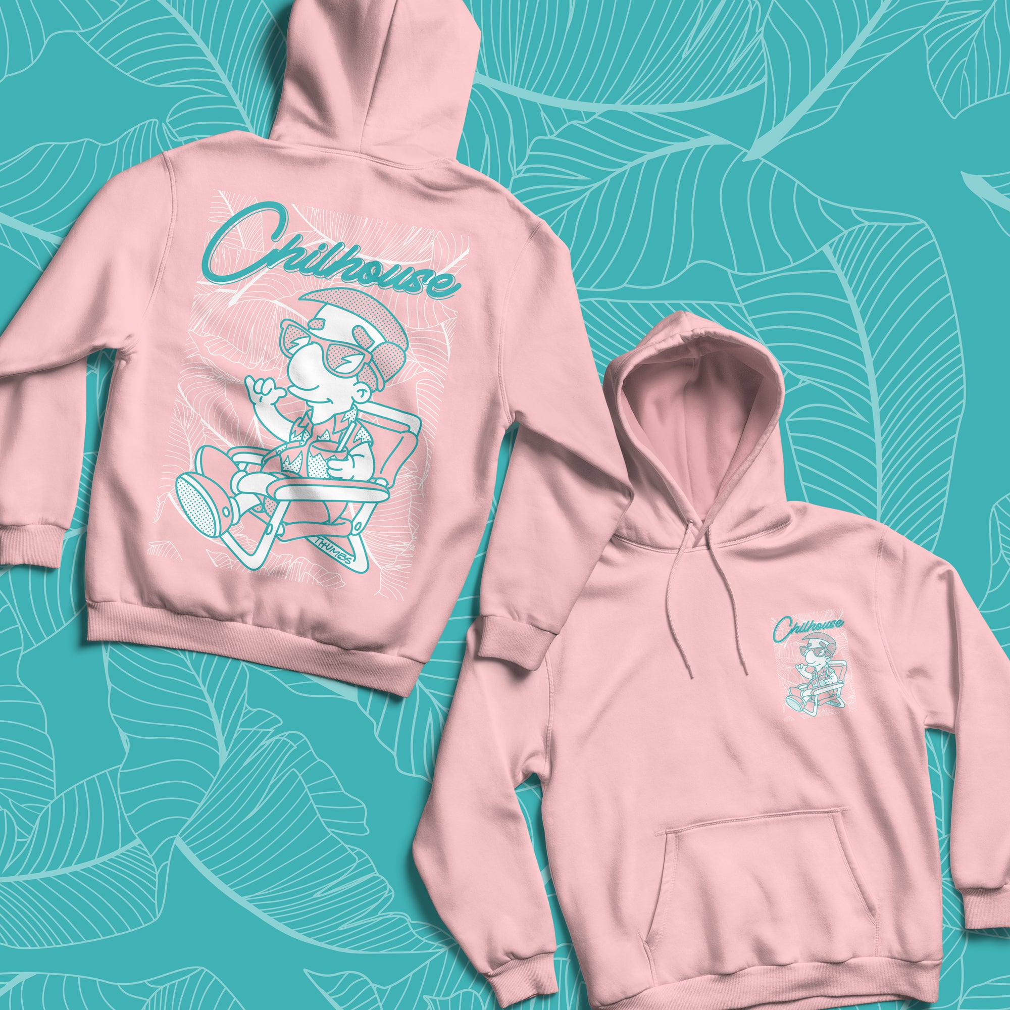 Chilhouse Pink Pullover Hoodie