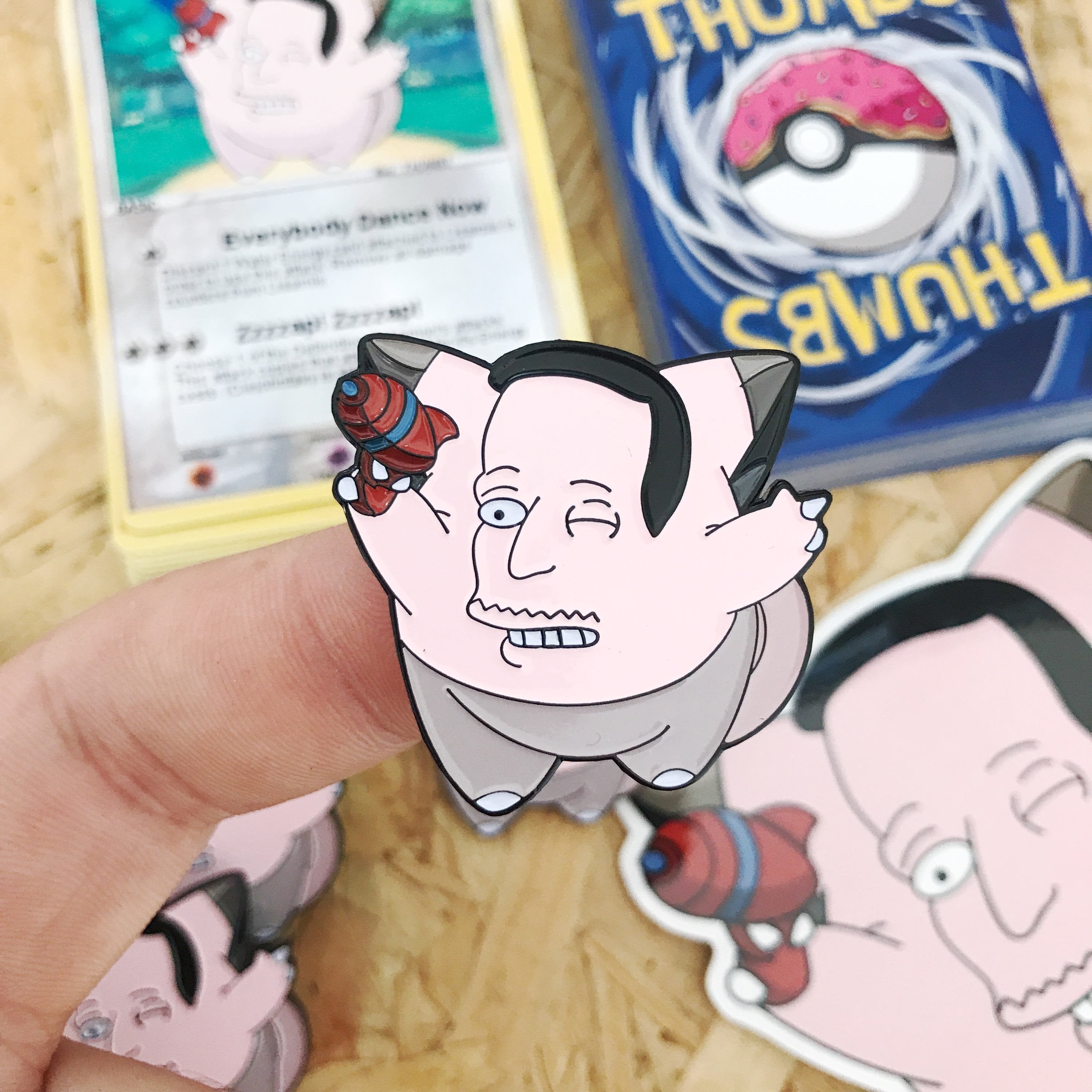 Clejohnfairy Pin, Sticker and Trading Card