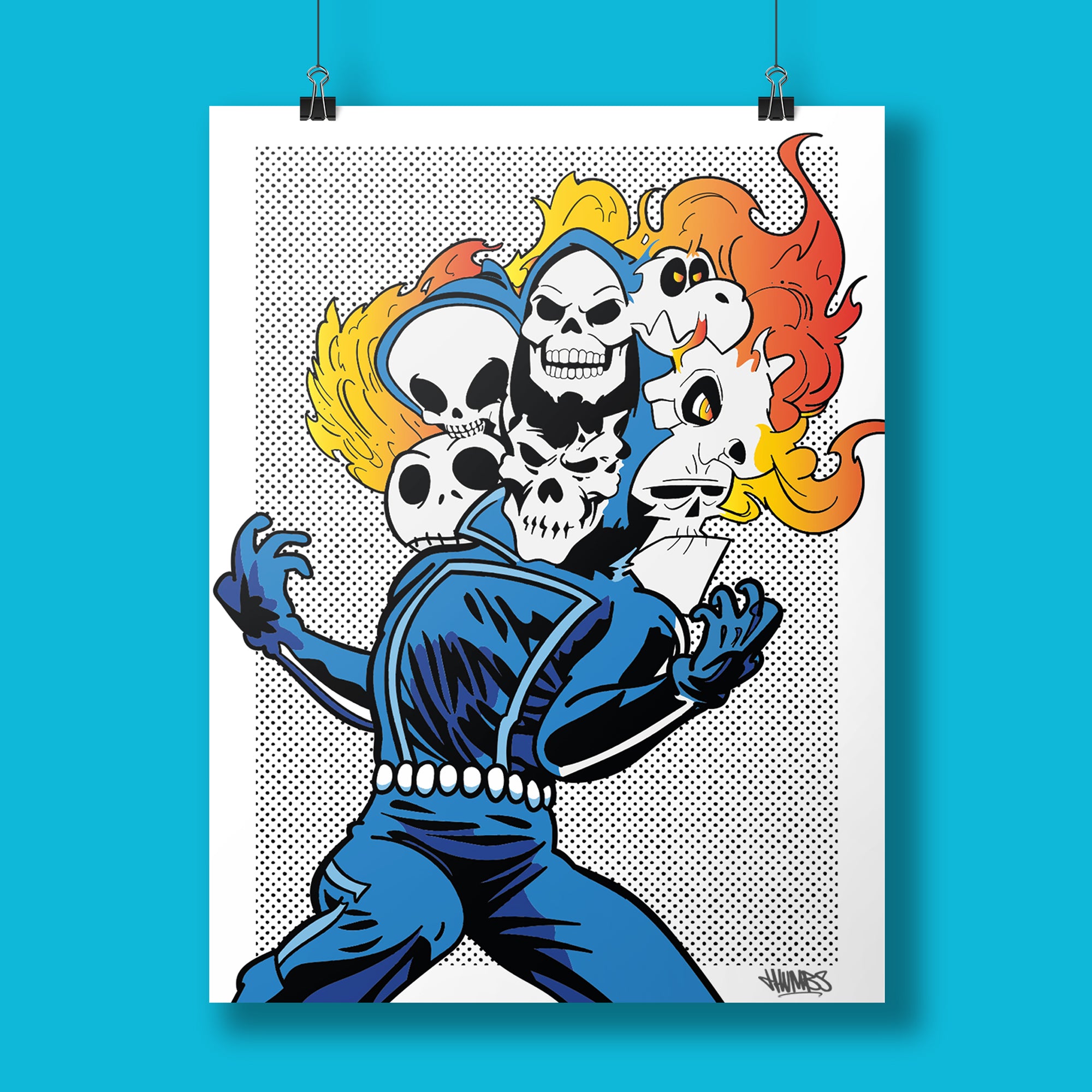 Self Loathing Skulls "Seconds" Art Print - A2 Size