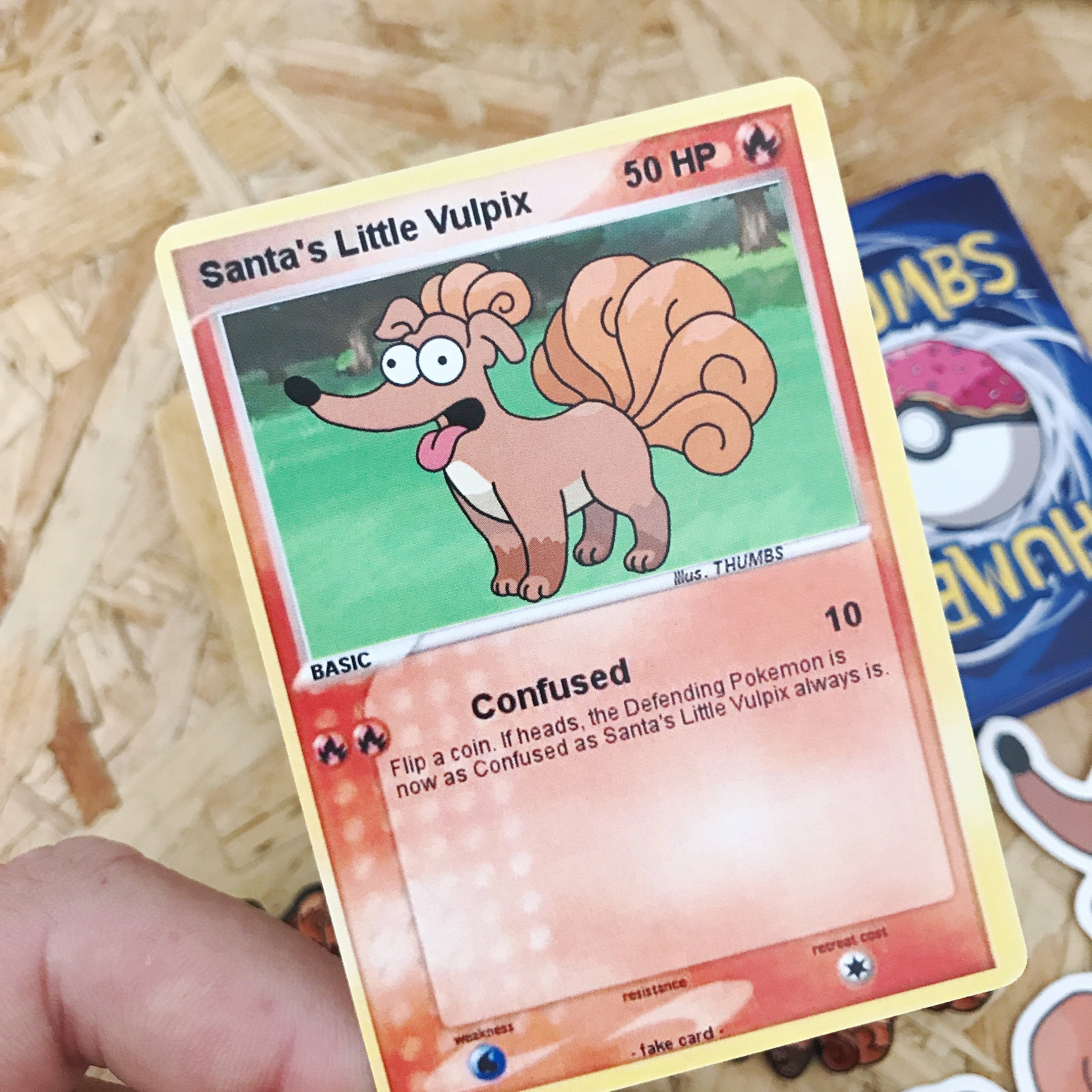 Santas Little Vulpix Trading Card