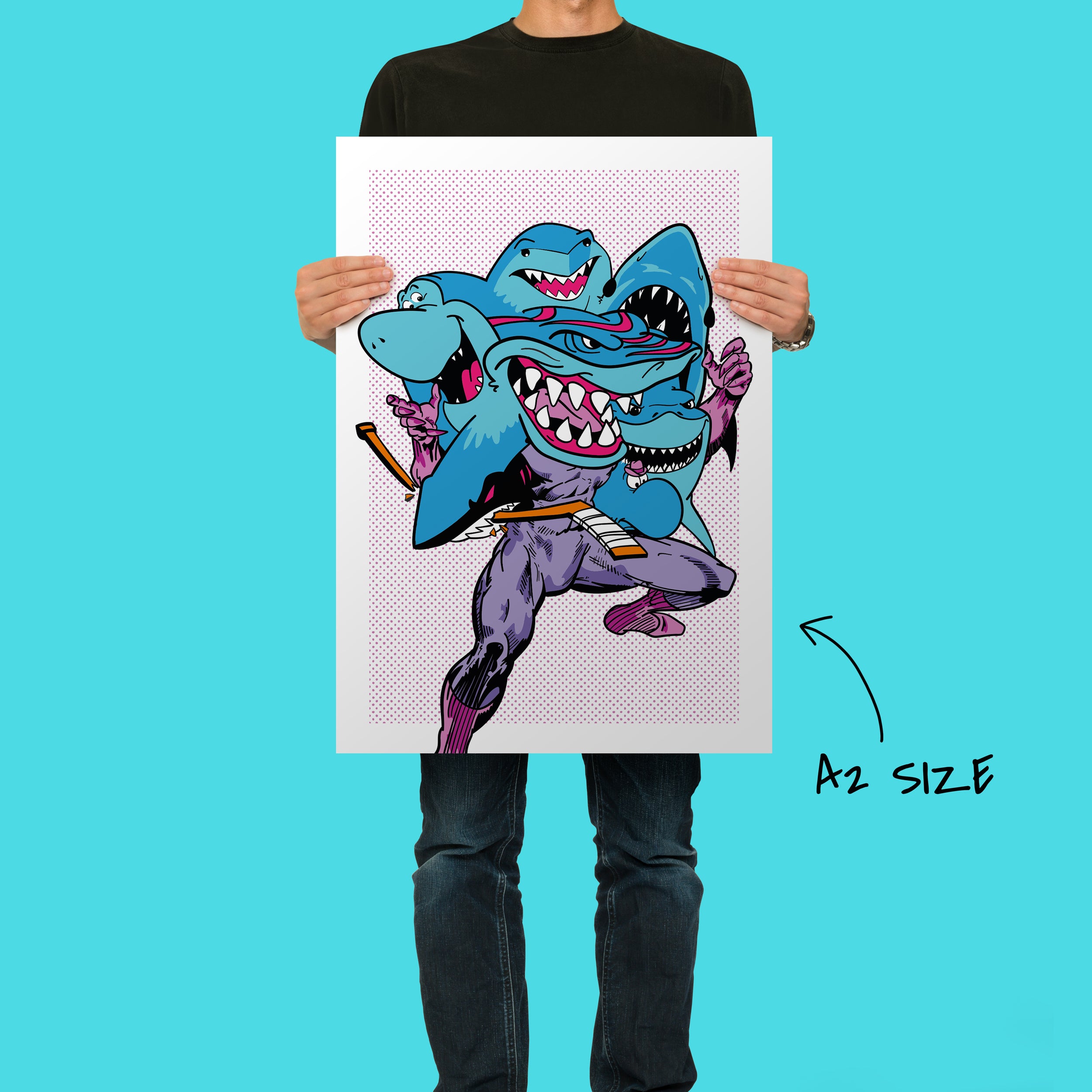 Self Loathing Sharks Giclee Fine Art Print